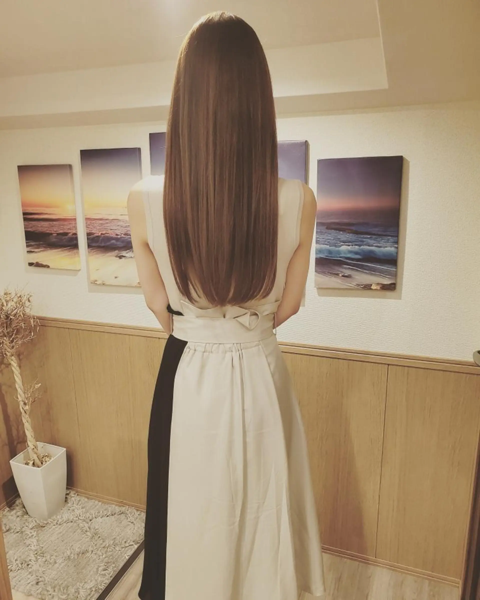 ロング カラー パーマ アディクシーカラー 外国人風カラー 縮毛矯正 トリートメント トリートメント spa hair  ark 富井直美のヘアスタイル
