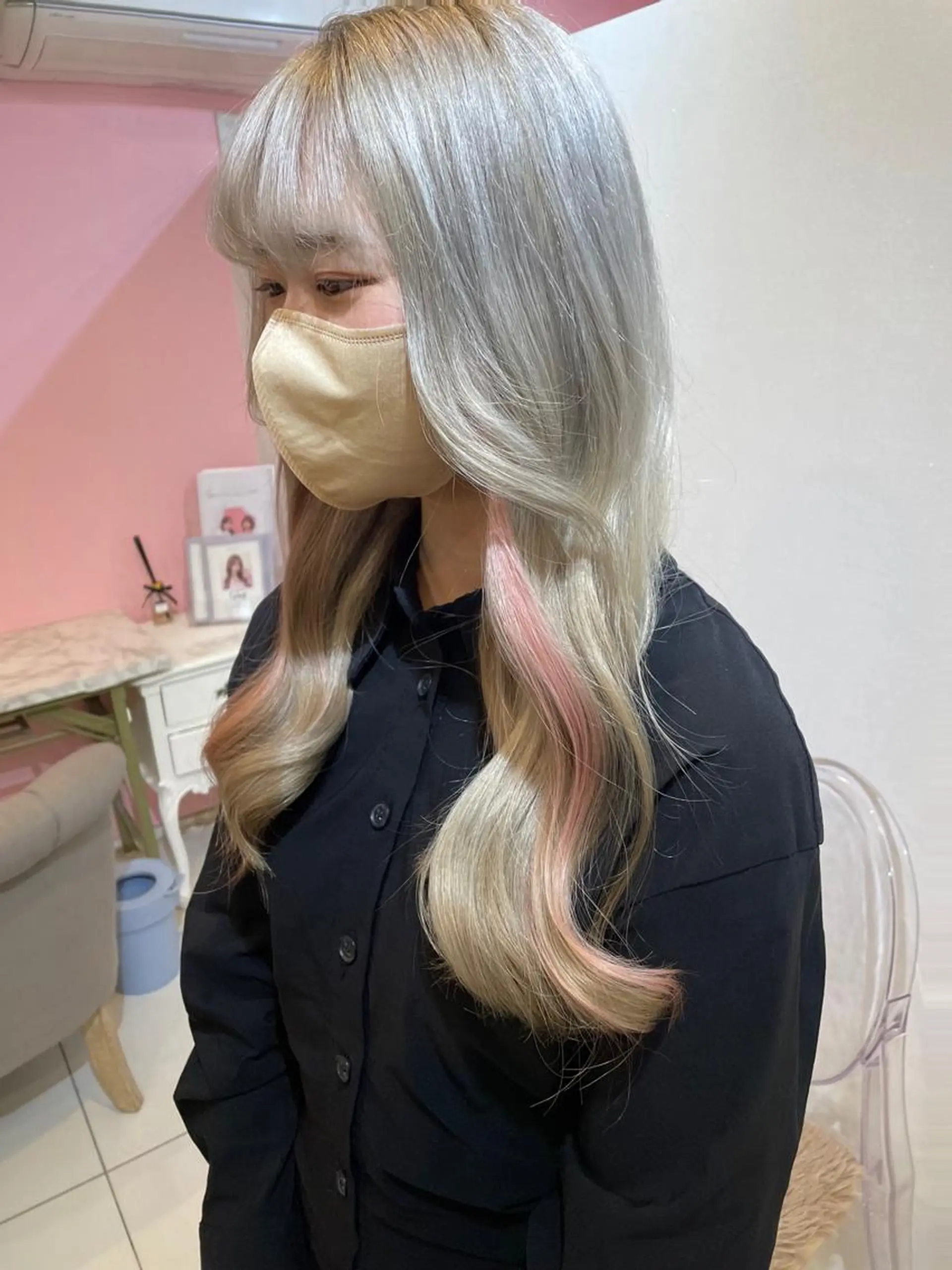 ロング Ria OSAKA 梅田所属・マリカ🦋韓国 ハイトーン/エクステのヘアスタイル