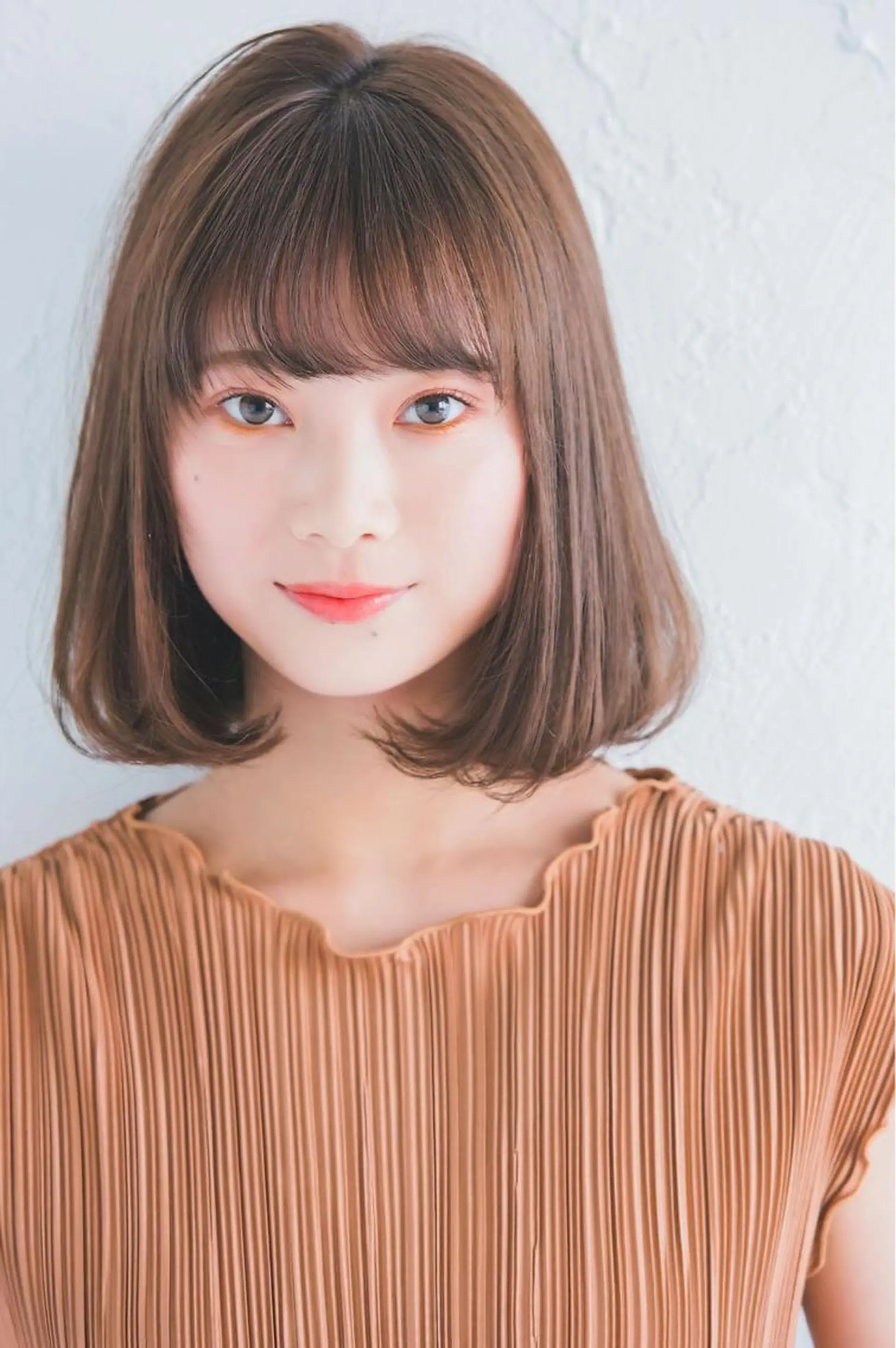 ミディアム カット ヘアカラー トリートメント 吉原 みえのヘアスタイル