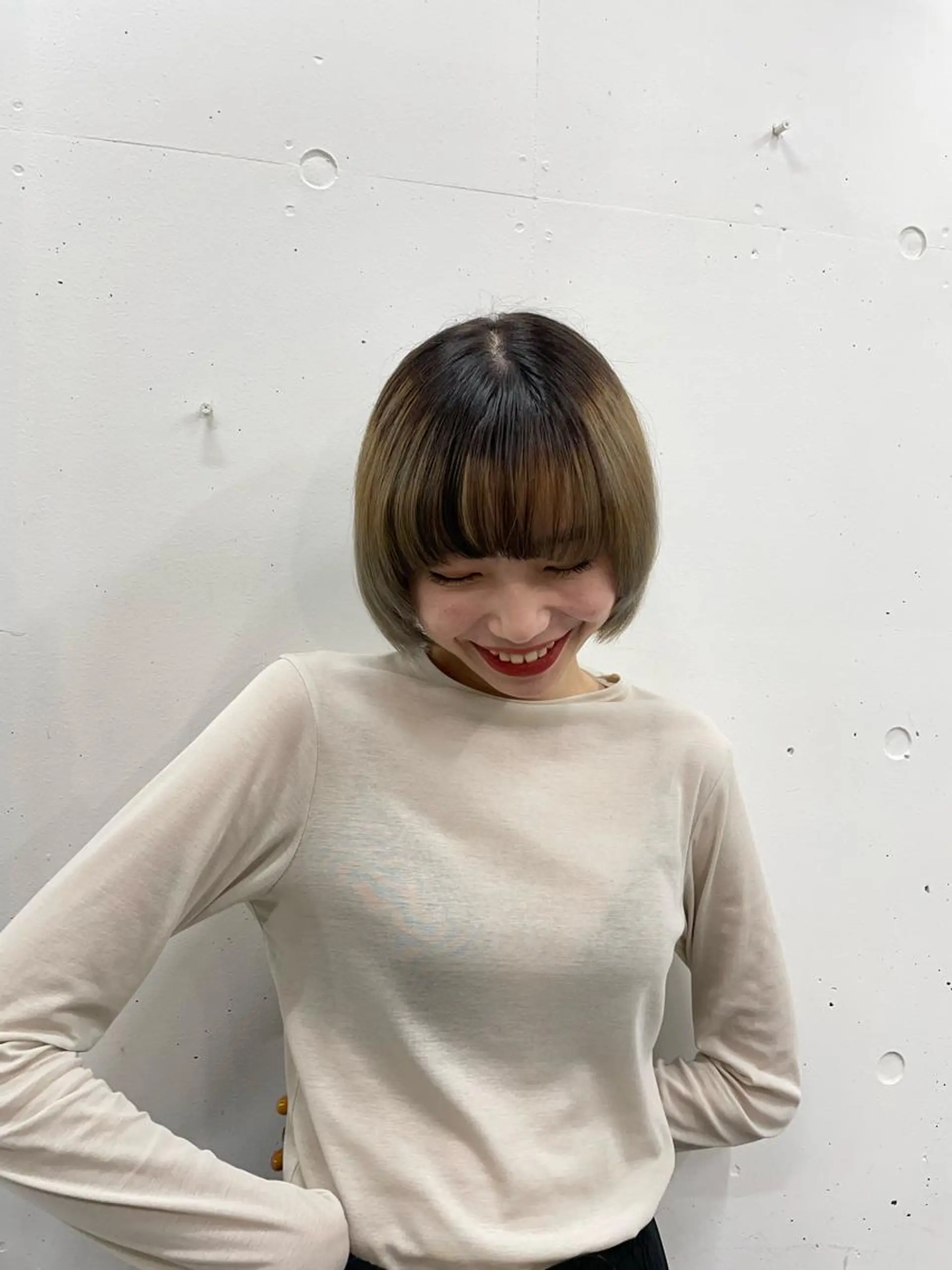 ミディアム カラー デザインカラー ハイトーンカラー ボブ 似合わせカット トリートメント fifth /鈴木あづさのヘアスタイル
