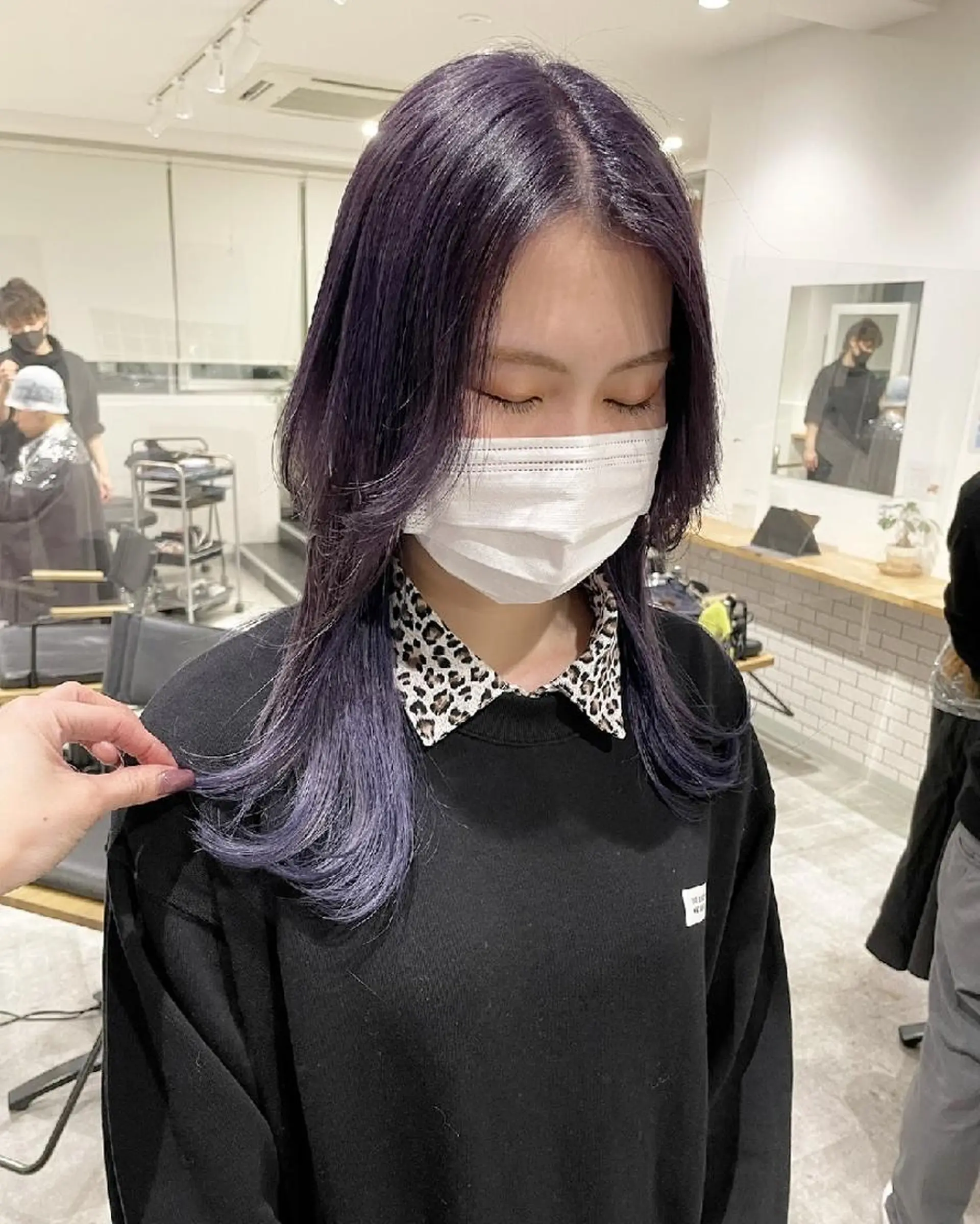 ロング カラー ラベンダーカラー JIL BLAN 京都所属・RU RIのヘアスタイル