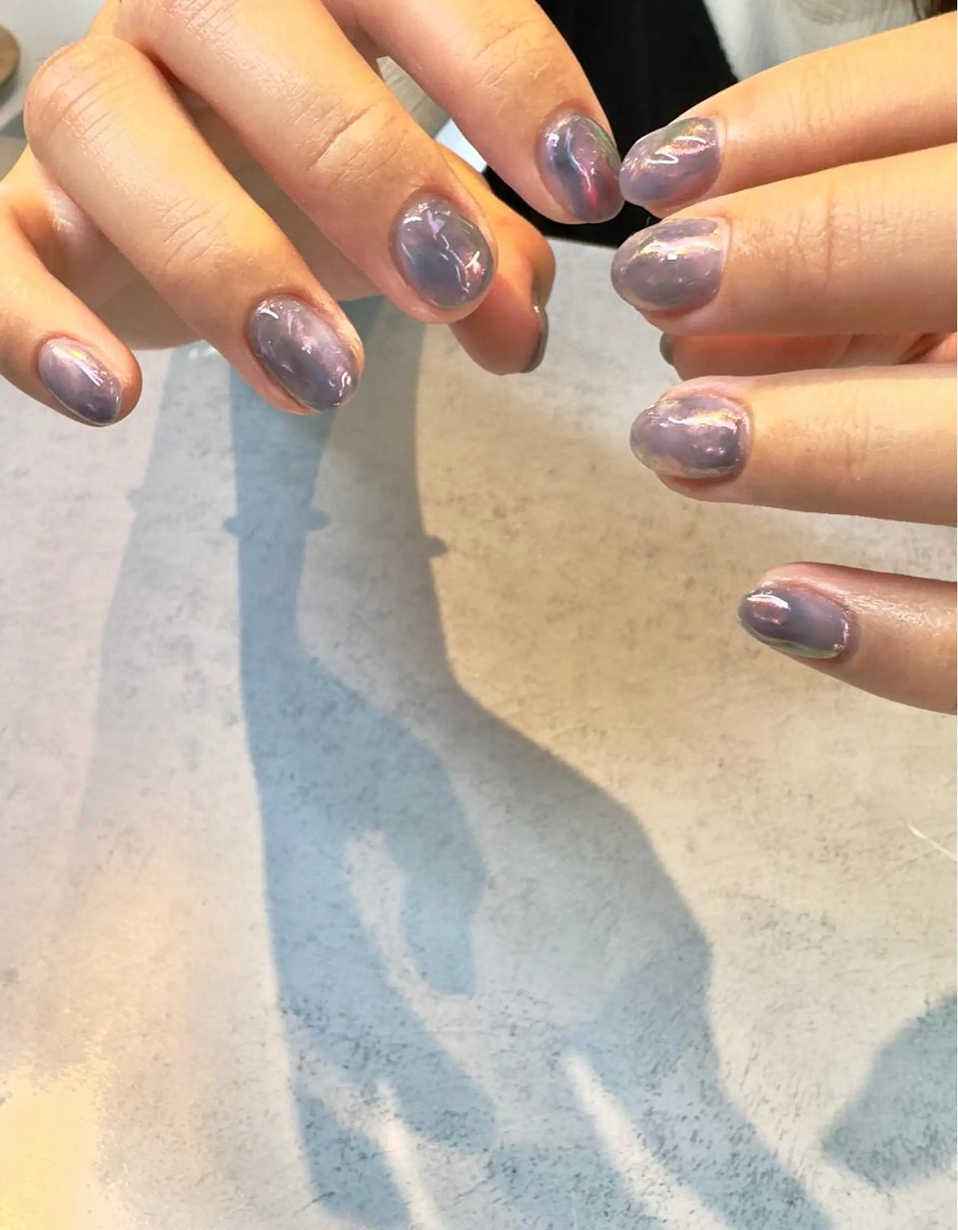 ネイル ミラーネイル 持ち込み ニュアンスネイル ハンドネイル Baden Nail ﾊﾞ-ﾃﾞﾝ ﾈｲﾙのネイルデザイン
