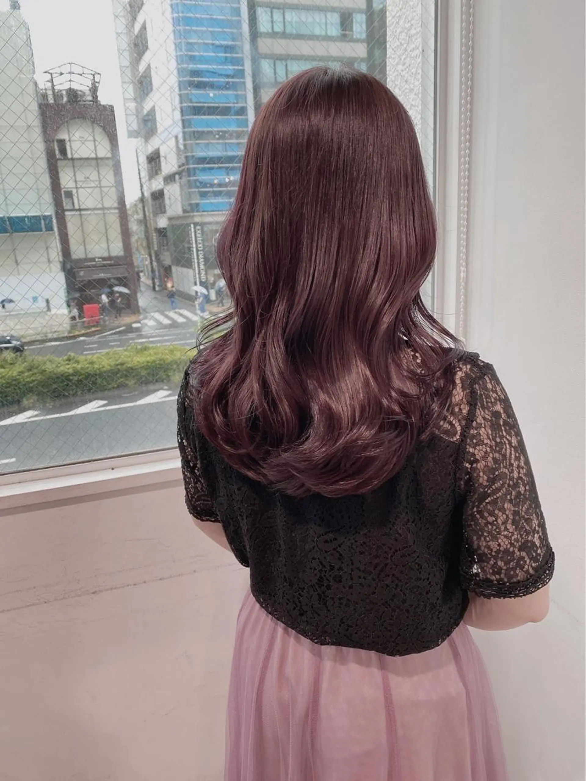 セミロング カラー nana【艶髪】/ 顔まわり/縮毛矯正のヘアスタイル
