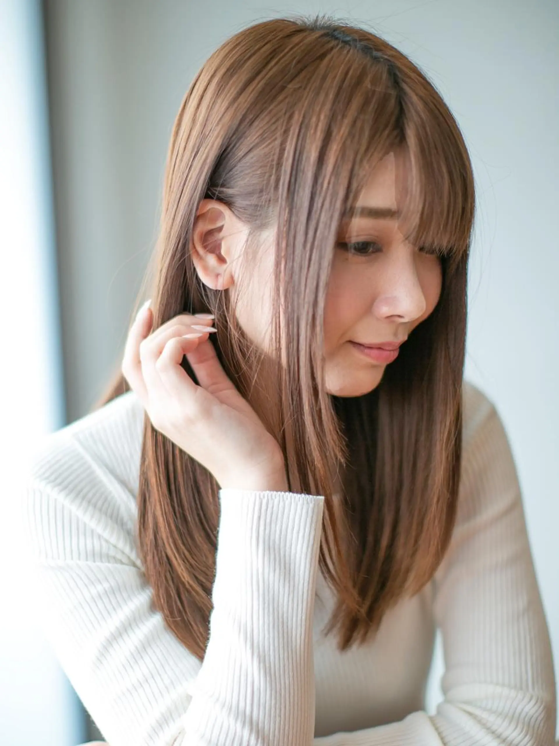 ロング カラー 縮毛矯正 千脇 望美のヘアスタイル