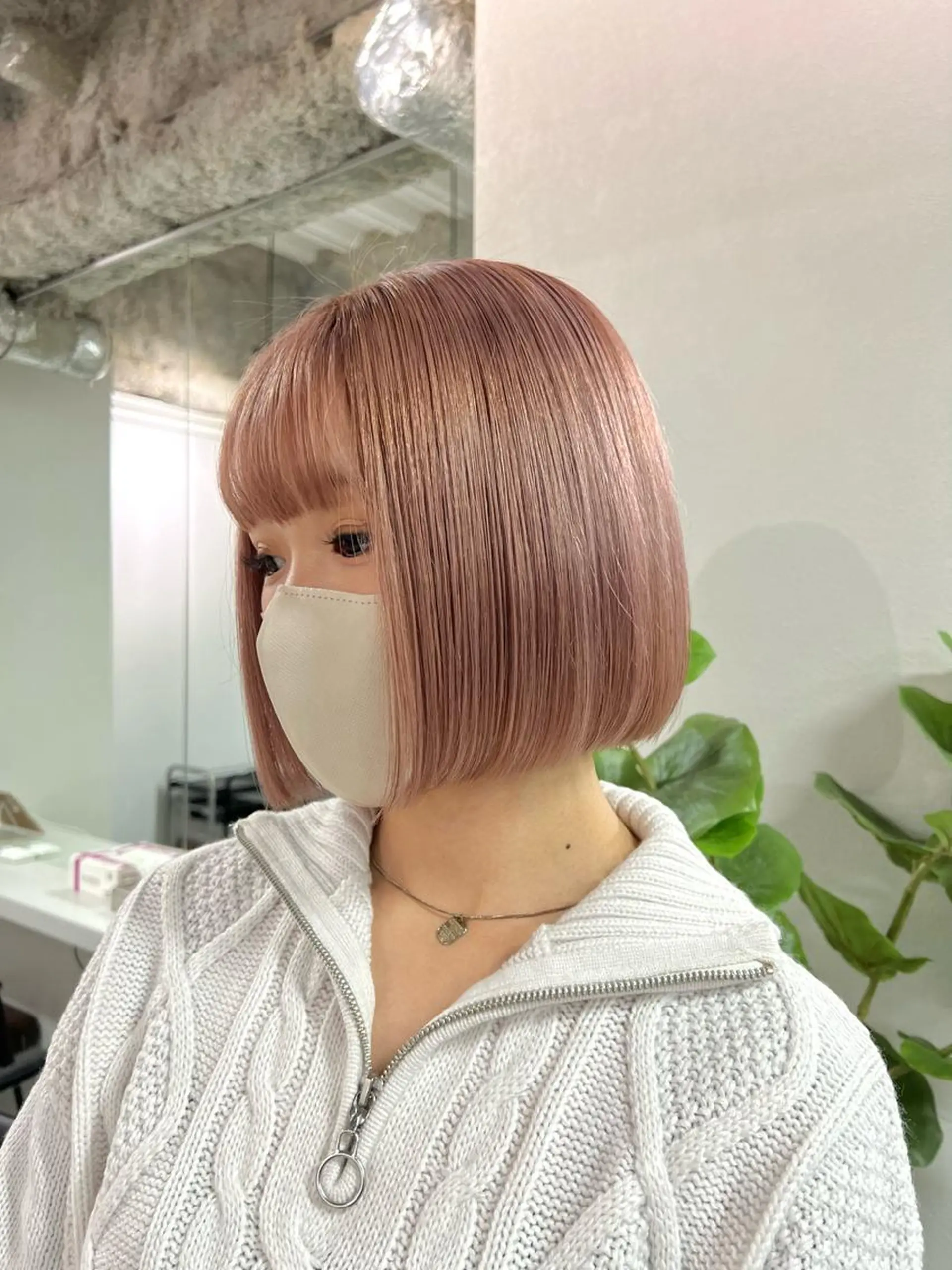 ショート カラー ハイトーン&髪質改善 ＆韓国エクステ🤎のヘアスタイル