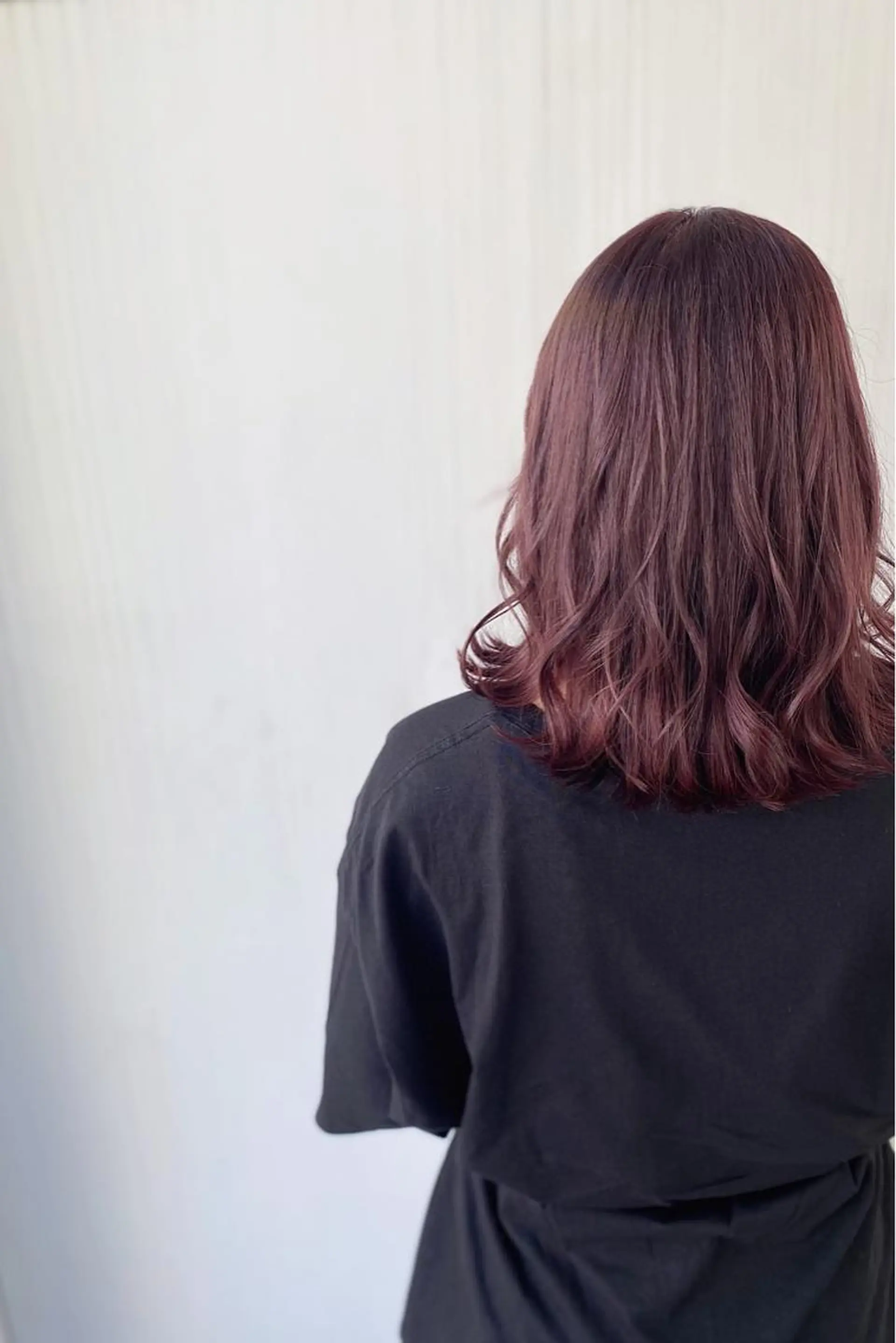 ミディアム カラー ヘアアレンジ ピンクカラー バイオレットカラー エクステ＆カラー 特化F-card上通のヘアスタイル