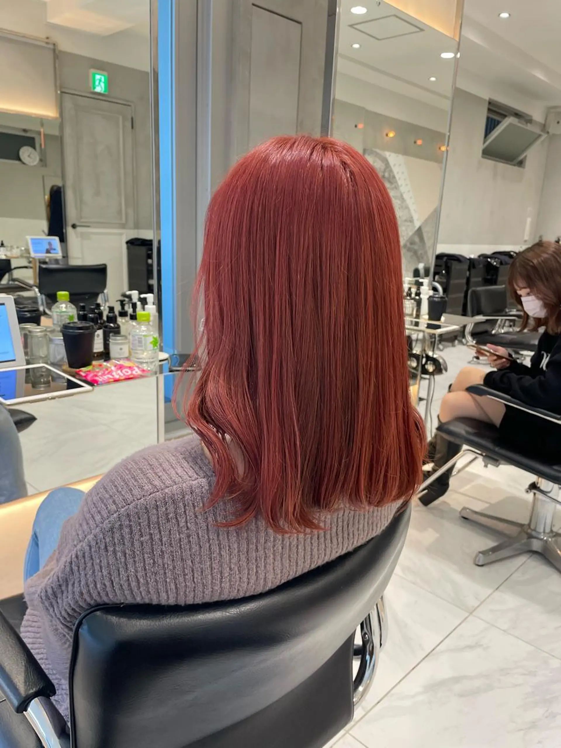 セミロング カット ヘアカラー トリートメント ヘッドスパ ヘアセット 透明感ブリーチ カラー✨有坂映哉のヘアスタイル