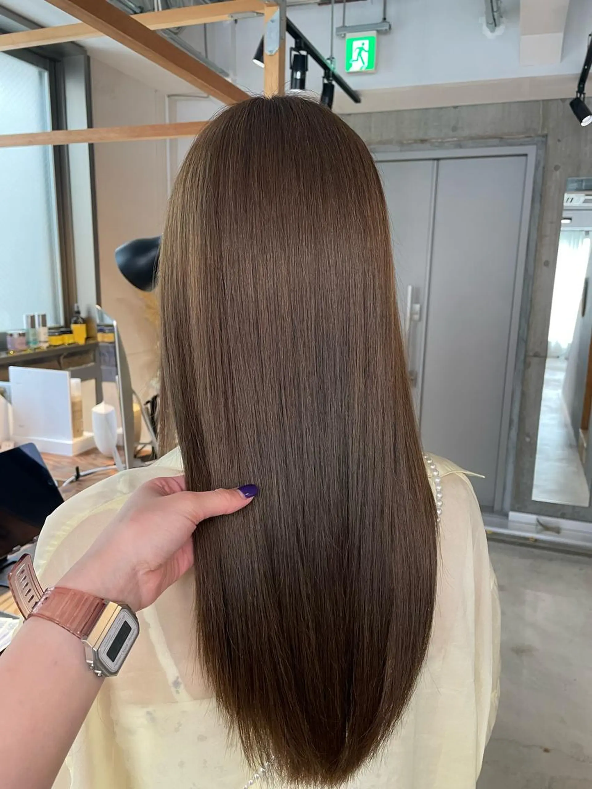 ロング ヘアカラー トリートメント 柔らかい透明感カラー 🎀maria🎀のヘアスタイル