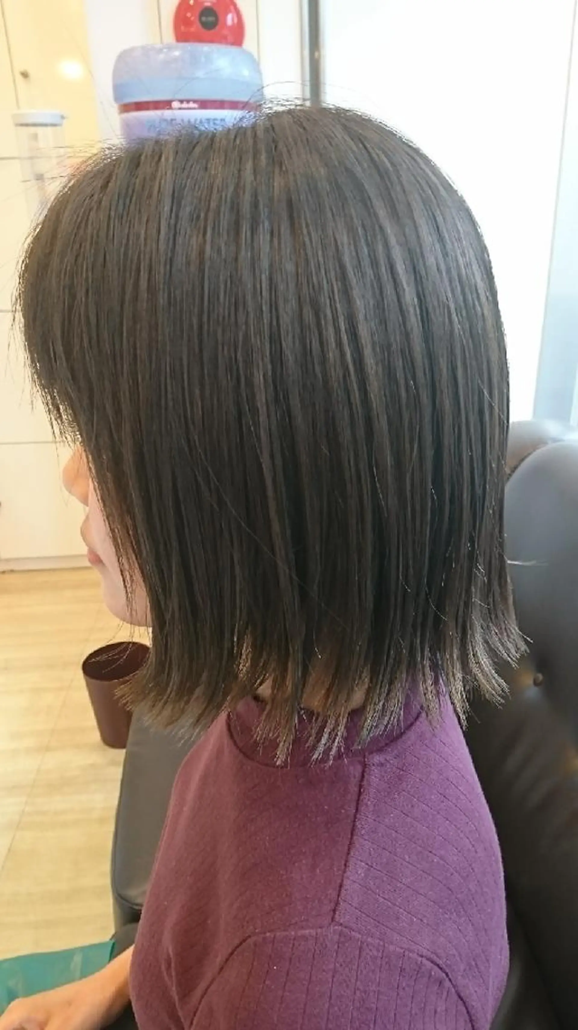 ミディアム カラー アッシュ ベージュカラー 池田 恵久美のヘアスタイル