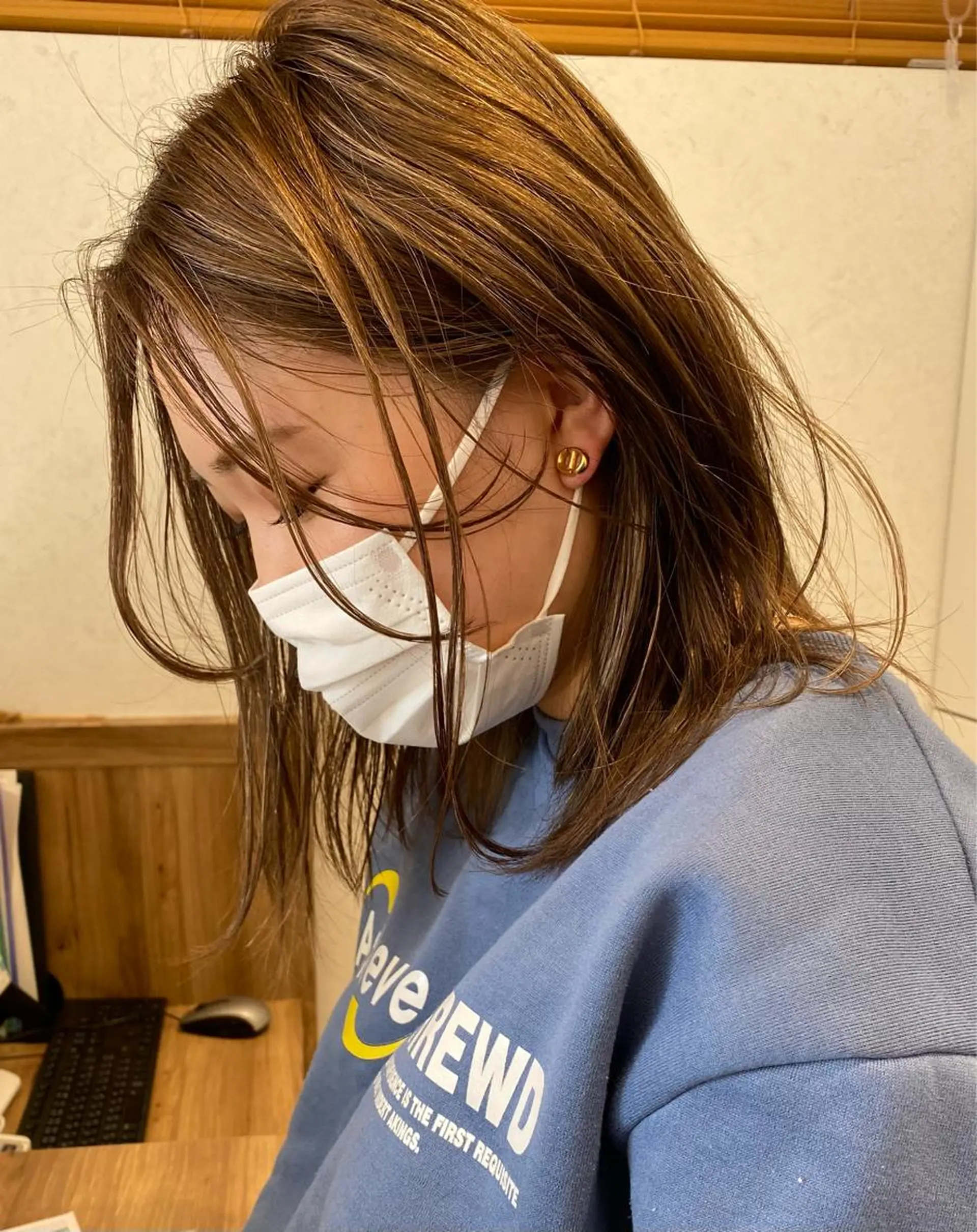 セミロング カラー ベージュカラー ハイライトカラー ハイライト ヘアカラー トリートメント ヘッドスパ パーマ指名No1 /namiのヘアスタイル