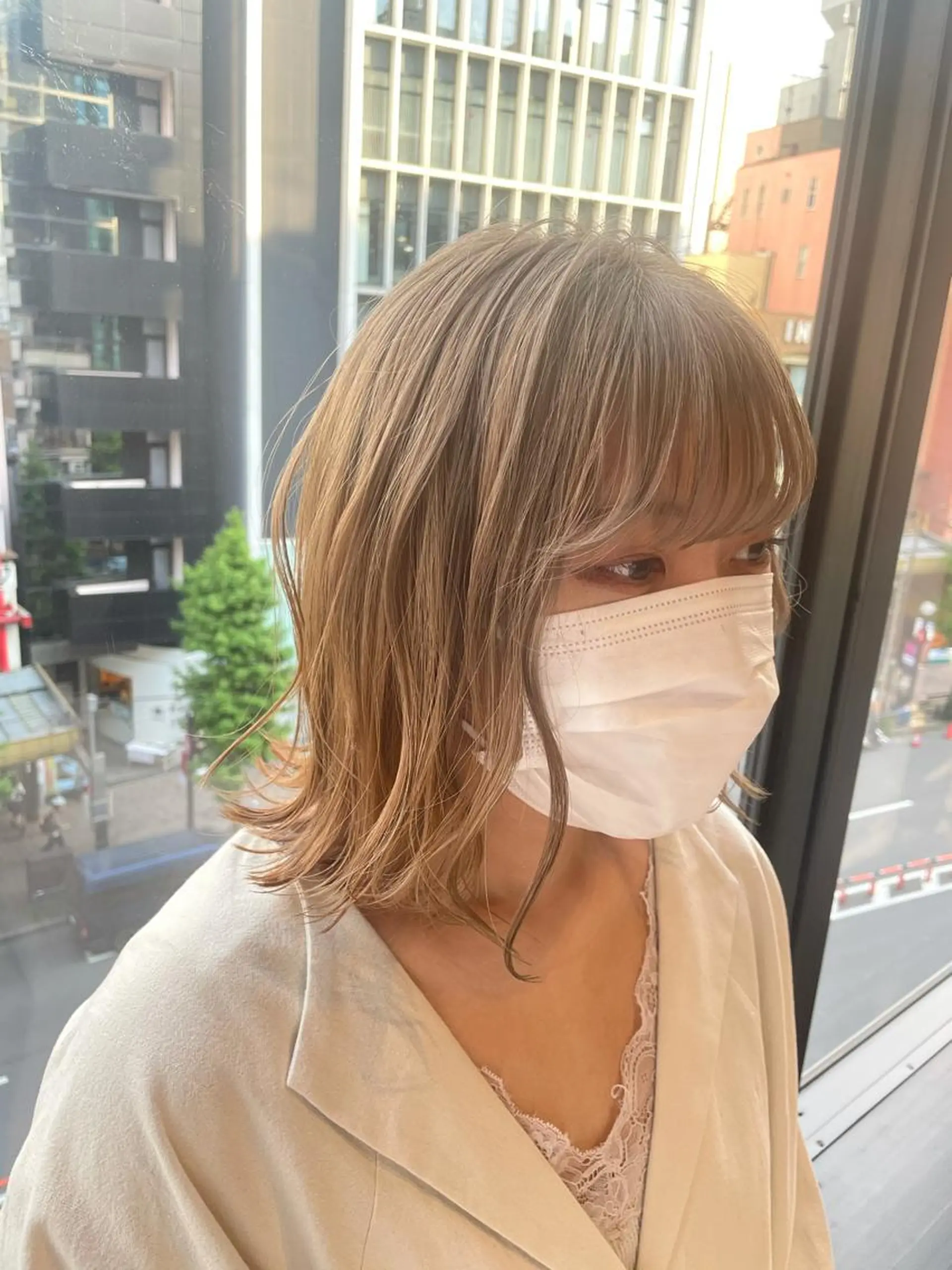 ショート カラー ブリーチ ケアブリーチ ヘアカラー トリートメント ブリーチ👩‍🦳/ ‪✂︎MANAMIのヘアスタイル