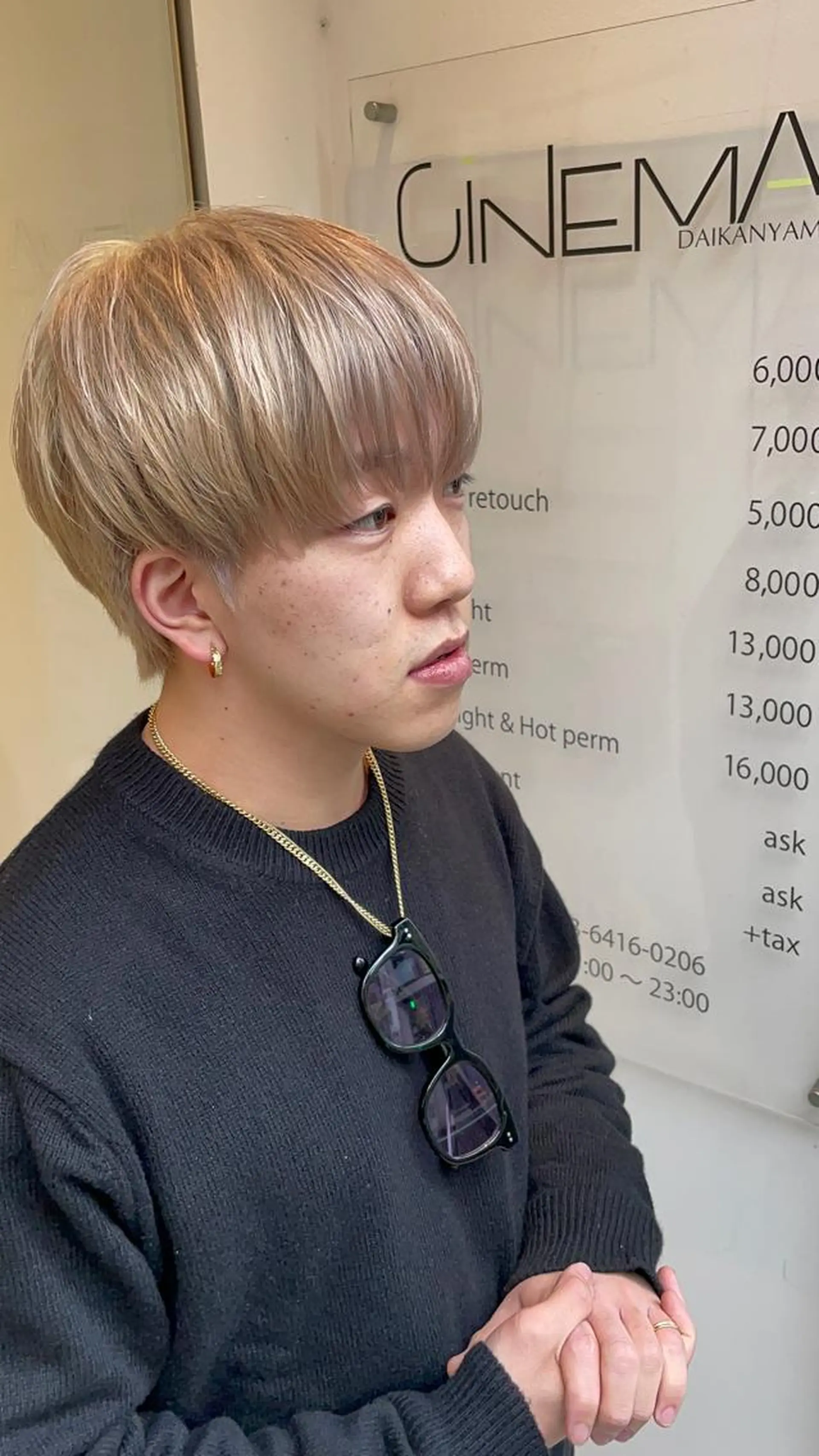 ショート カラー メンズ メンズ韓国風 マッシュ ブロンド 韓国風ヘア CiNEMA daikanyama所属・透明感カラー🫧 今泉健太のヘアスタイル