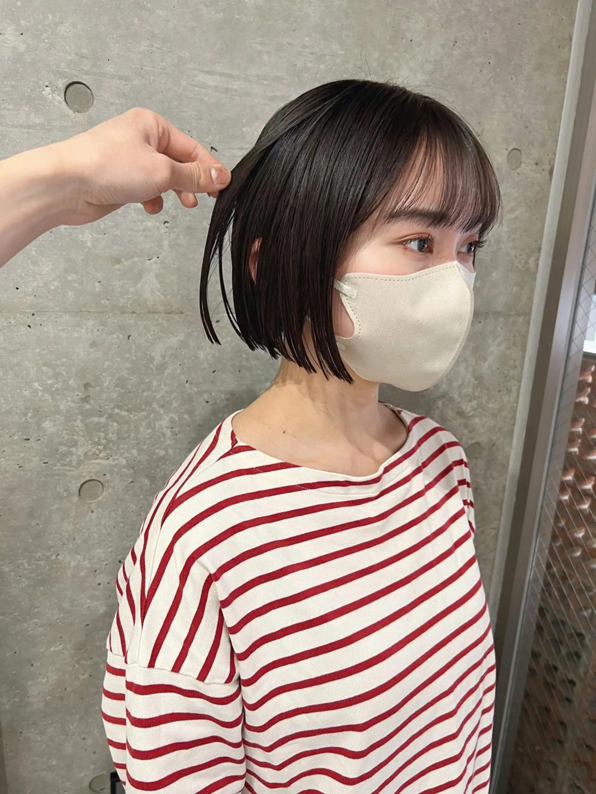 ショート カラー ボブパーマコテ巻き風 パーマNo1深江秀平のヘアスタイル