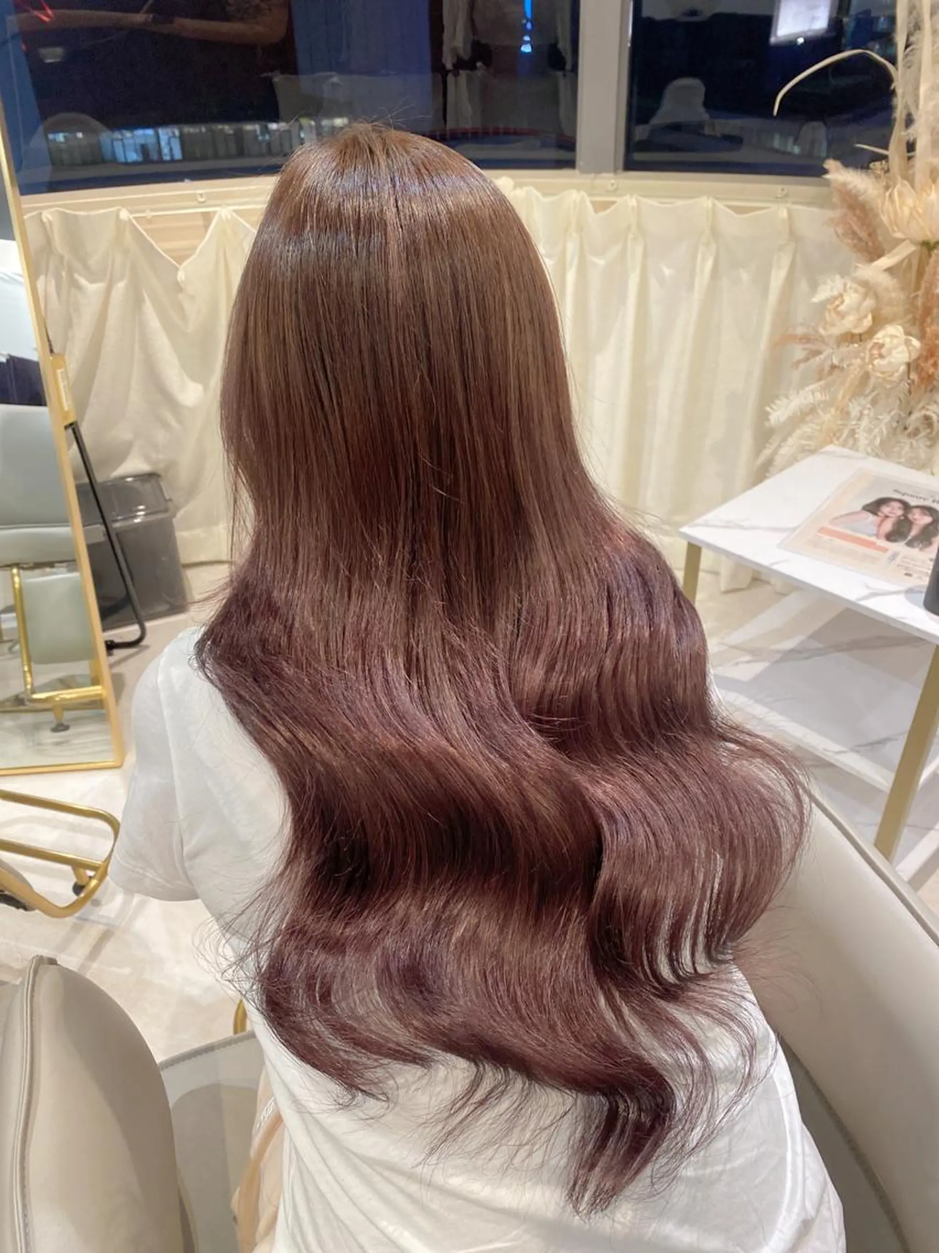 ロング カラー ヘアカラー トリートメント 大阪ヘアカラー ブリーチmarinaのヘアスタイル