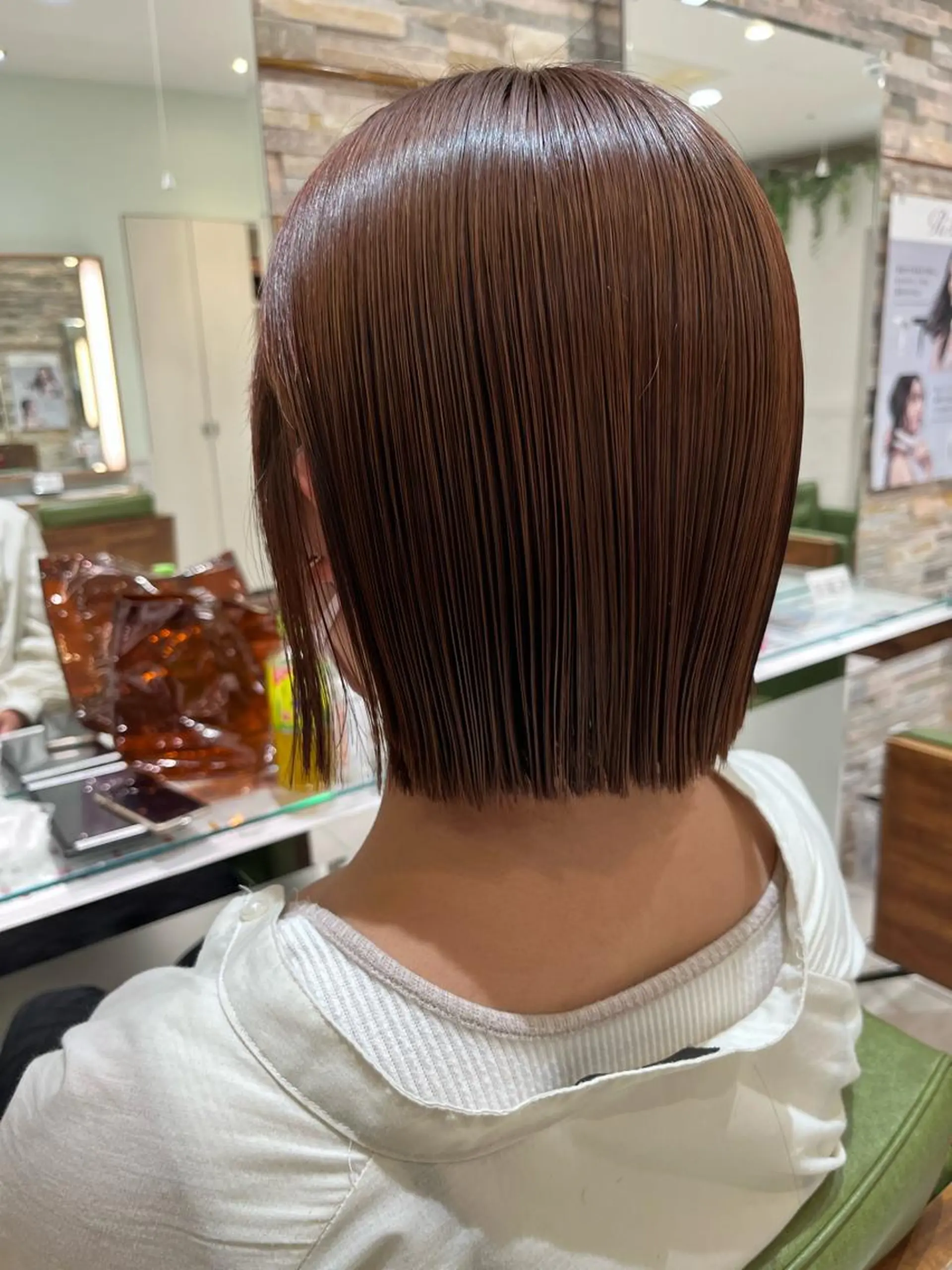 ミディアム カラー ブラウンカラー ピンクカラー ピンクブラウン 高橋友里亜 /フリーランスのヘアスタイル