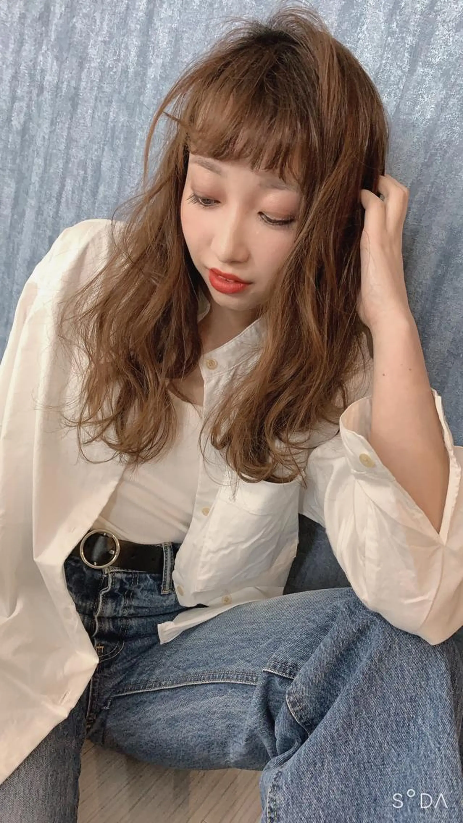 セミロング カラー ハッシュカット/ボブ /レイヤー/彩奈のヘアスタイル