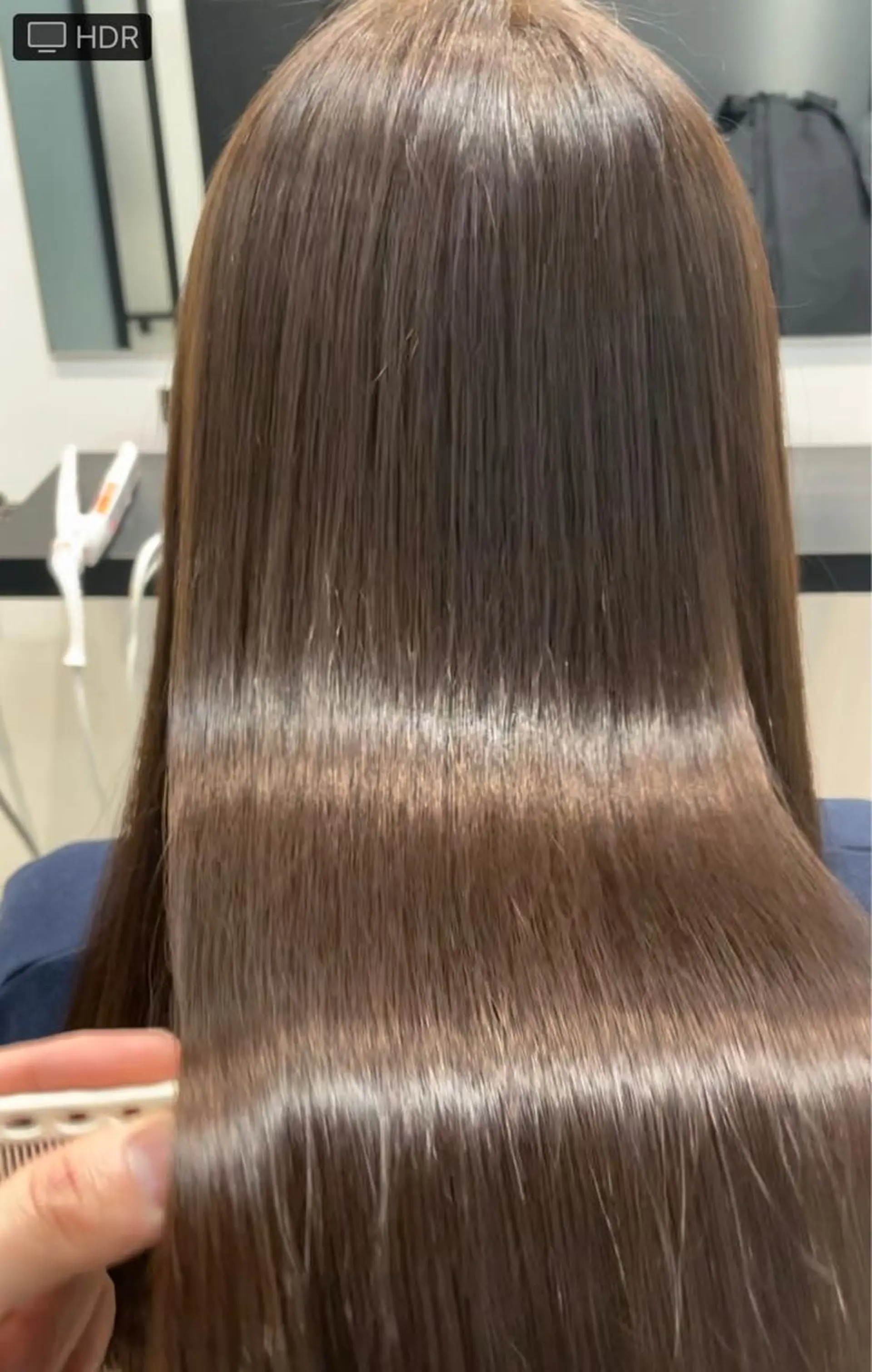 ロング カラー グレージュ カット ヘアカラー 縮毛矯正 トリートメント SALOWIN梅田　　サロウィン所属・美髪/縮毛矯正特化/ 髪質改善/KJのヘアスタイル