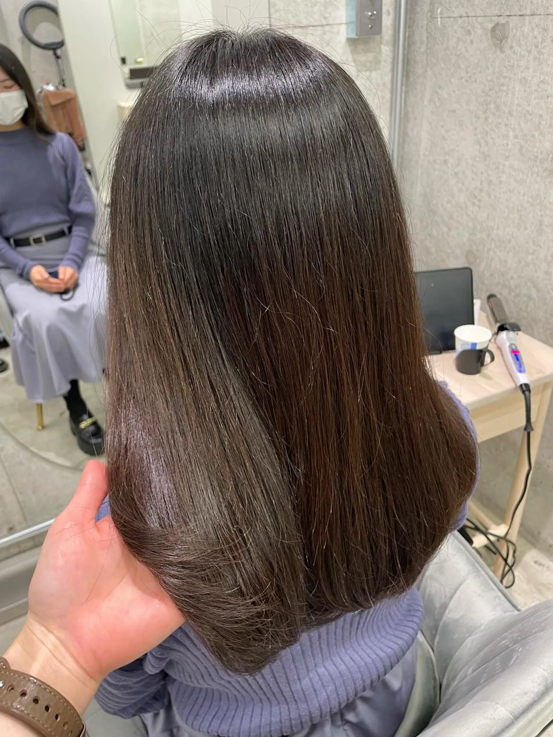 ミディアム ボブ 髪質改善 トリートメント パーソナルカラー 藤本夢のヘアスタイル