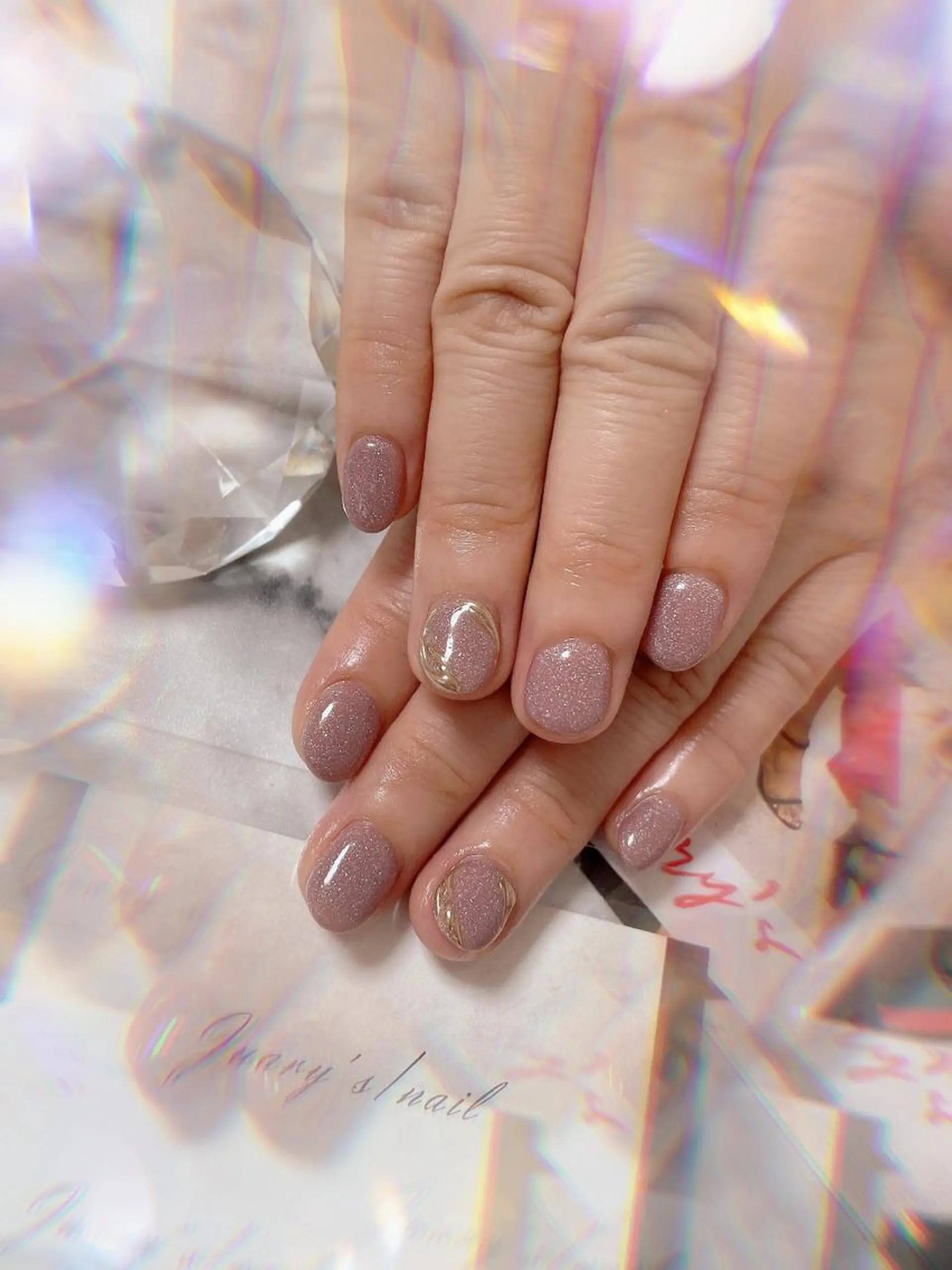 ショート ネイル ハンドネイル ハンドケア 💎ビューティサロン 湘南　RIRAN💎のネイルデザイン
