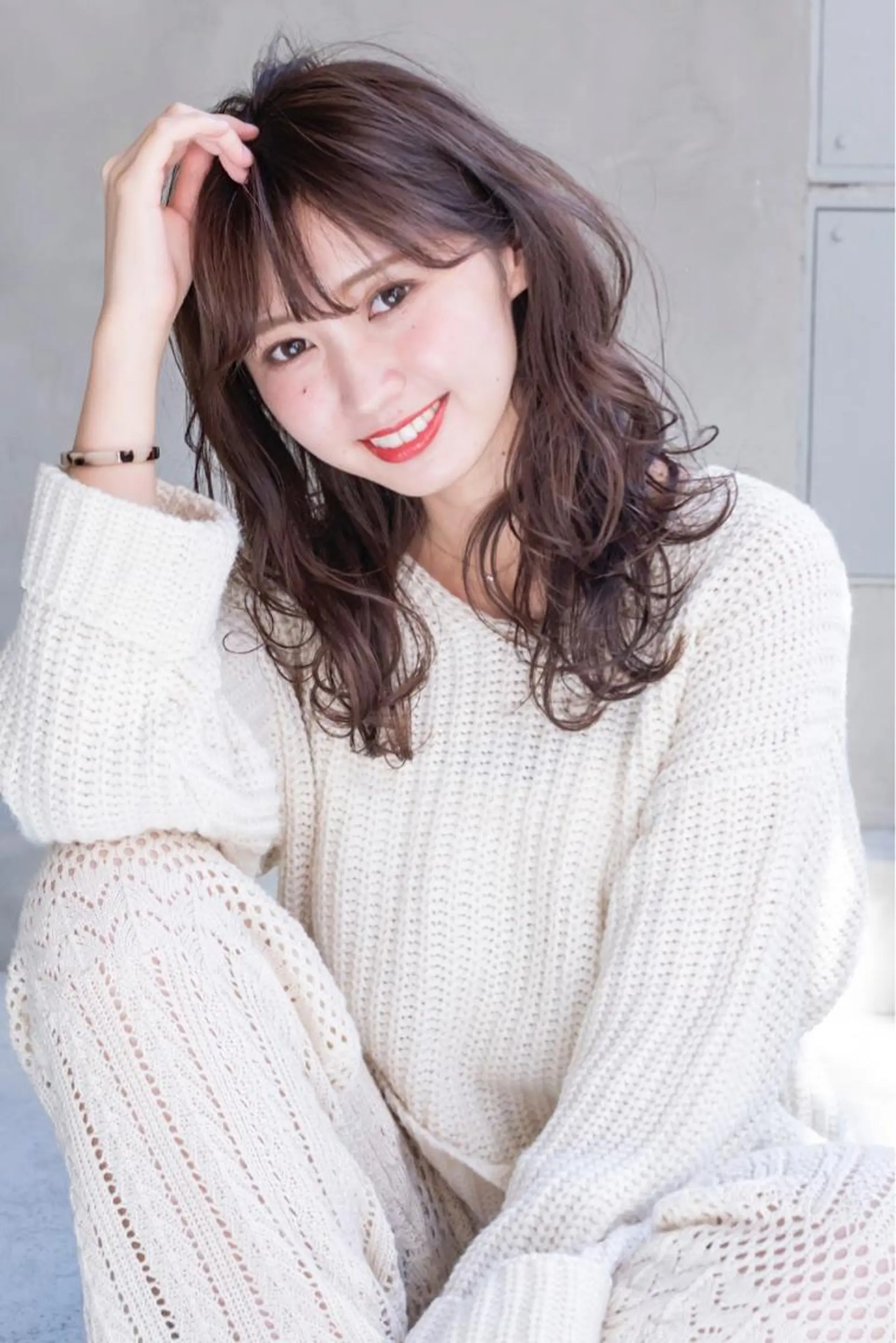 ミディアム カット ヘアカラー トリートメント ヘッドスパ ヘアセット 山口 竣也のヘアスタイル