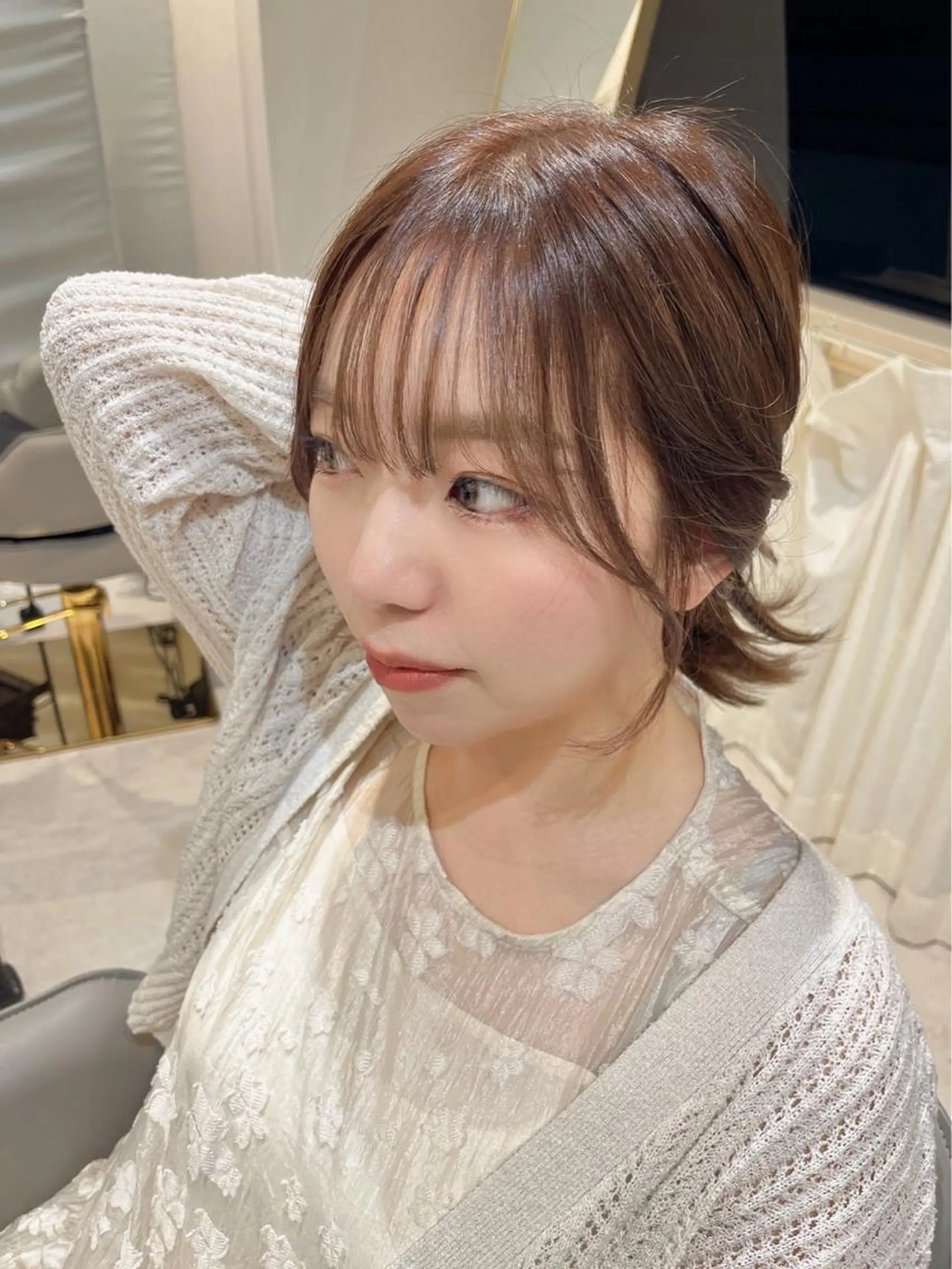 ショート カット 縮毛矯正 トリートメント enu所属・enu梅田 韓国ヘア ゆりのヘアスタイル