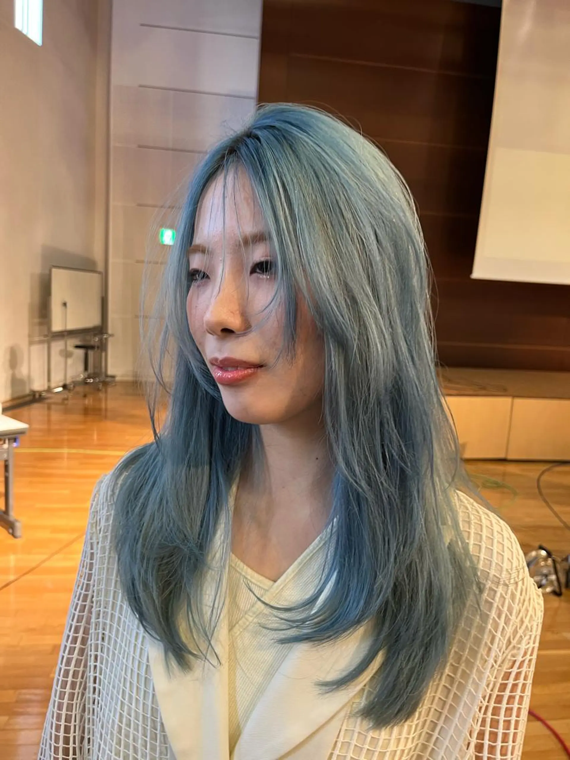 セミロング 頭皮につけないカラー /白髪ぼかし/実加永のヘアスタイル