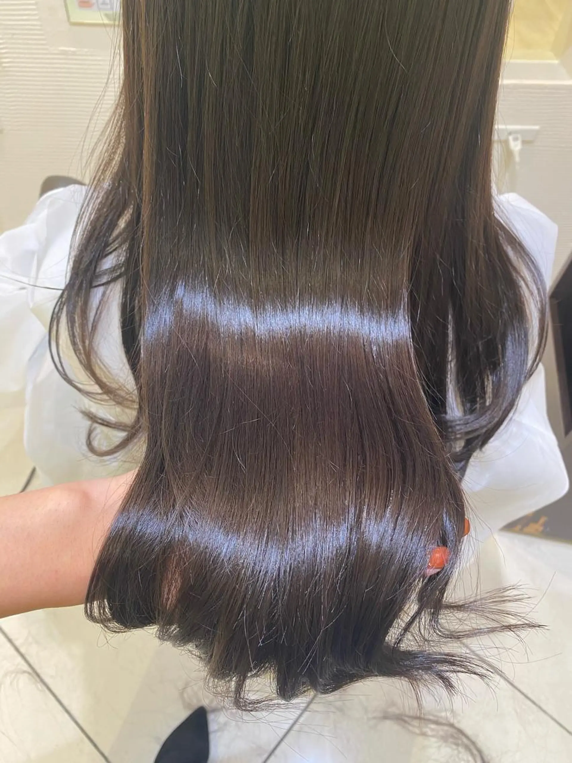 セミロング カット 縮毛矯正 トリートメント marju銀座 マージュギンザのヘアスタイル
