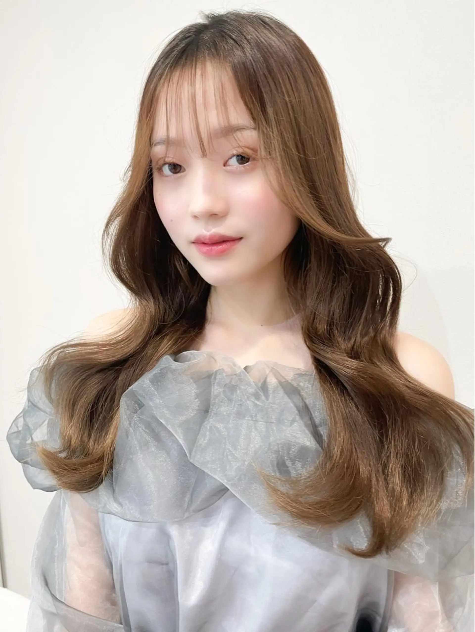 ミディアム 韓国風ヘア カット 🍑韓国girly Saaya🍑🪄のヘアスタイル