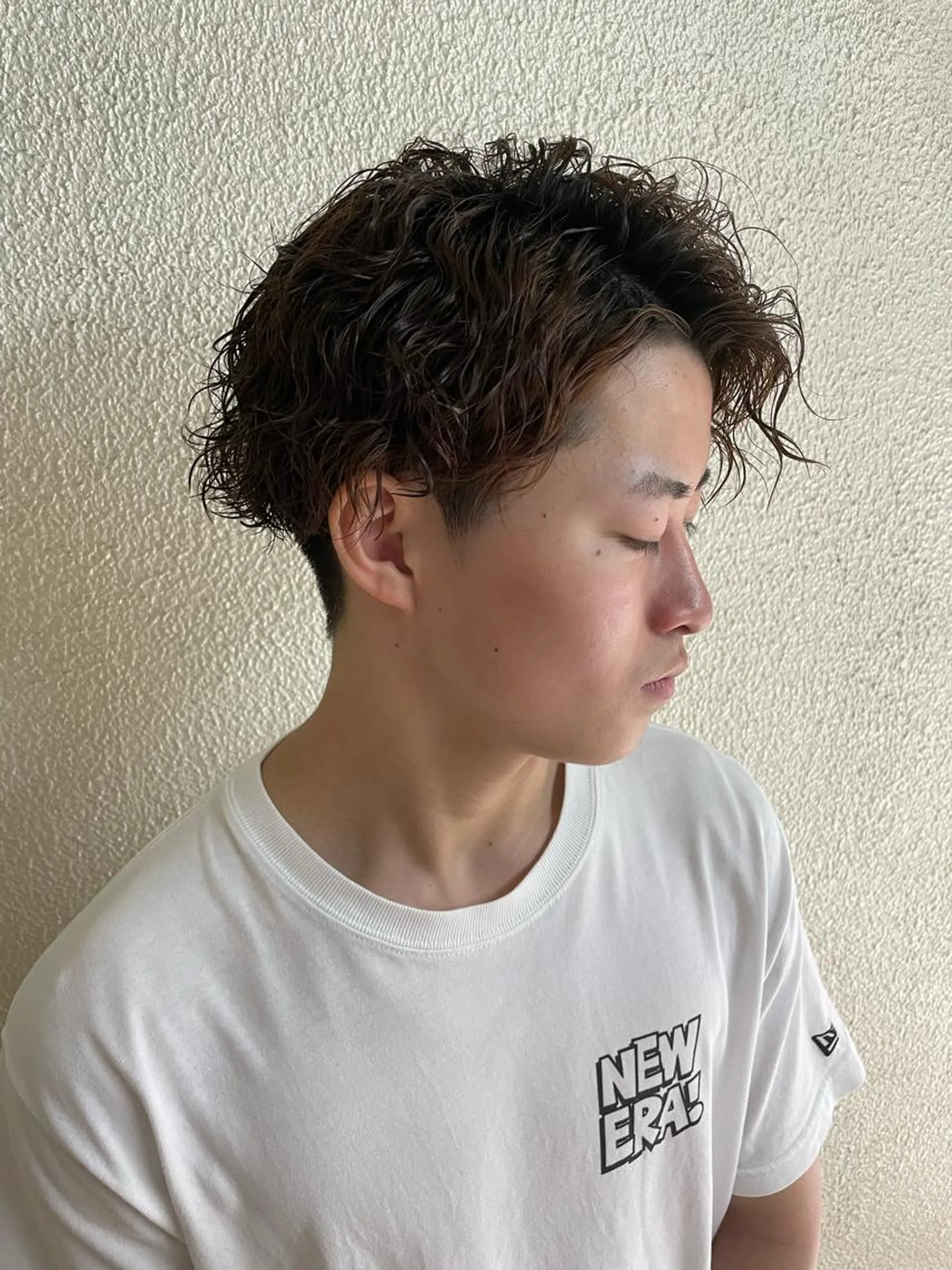 ミディアム パーマ メンズ カット パーマ 辻堂メンズ特化 メンズパーマ鈴木優哉のヘアスタイル