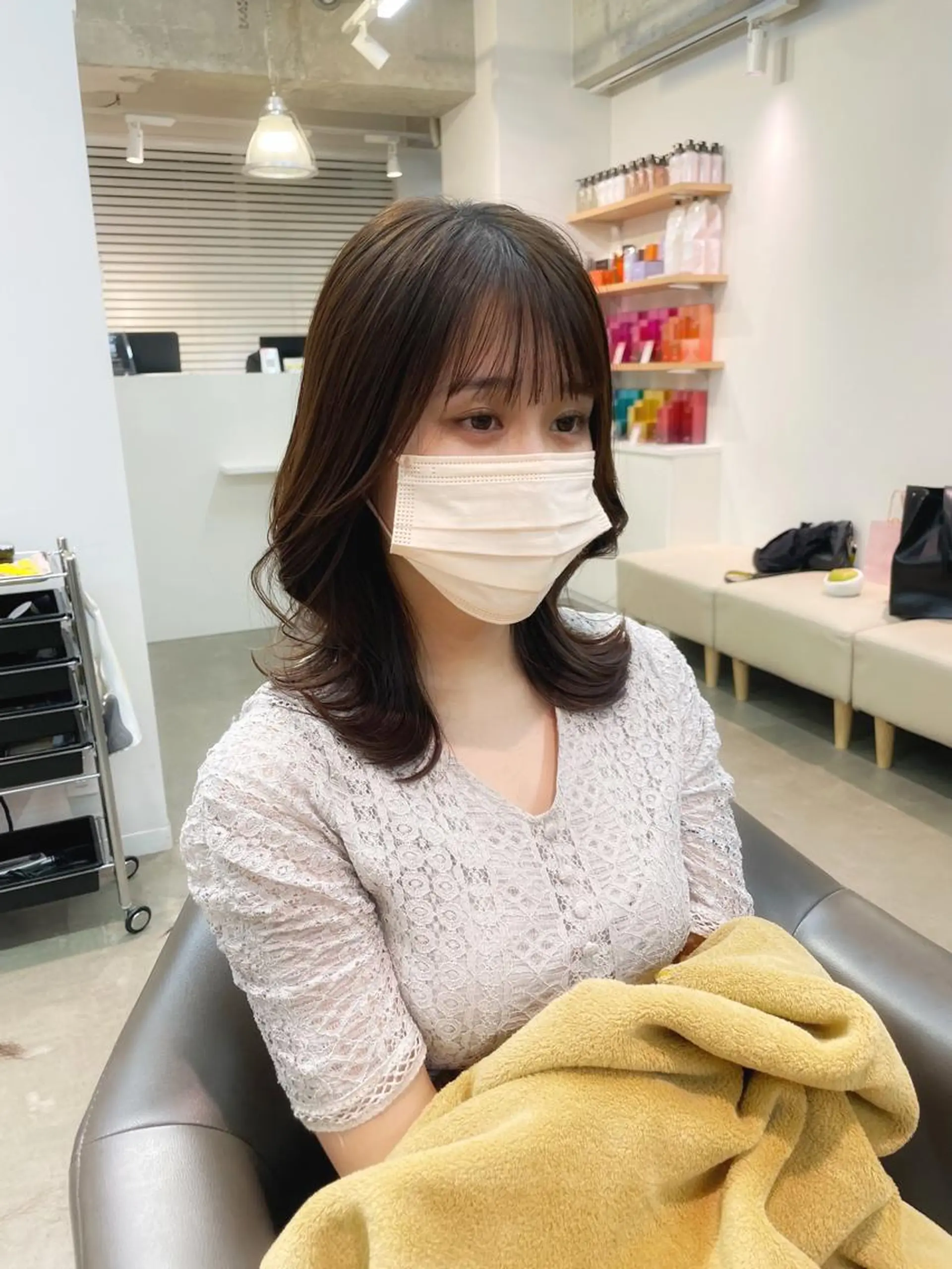 ミディアム くびれヘア ❤️ショートカット ・顔周りカット❤️のヘアスタイル