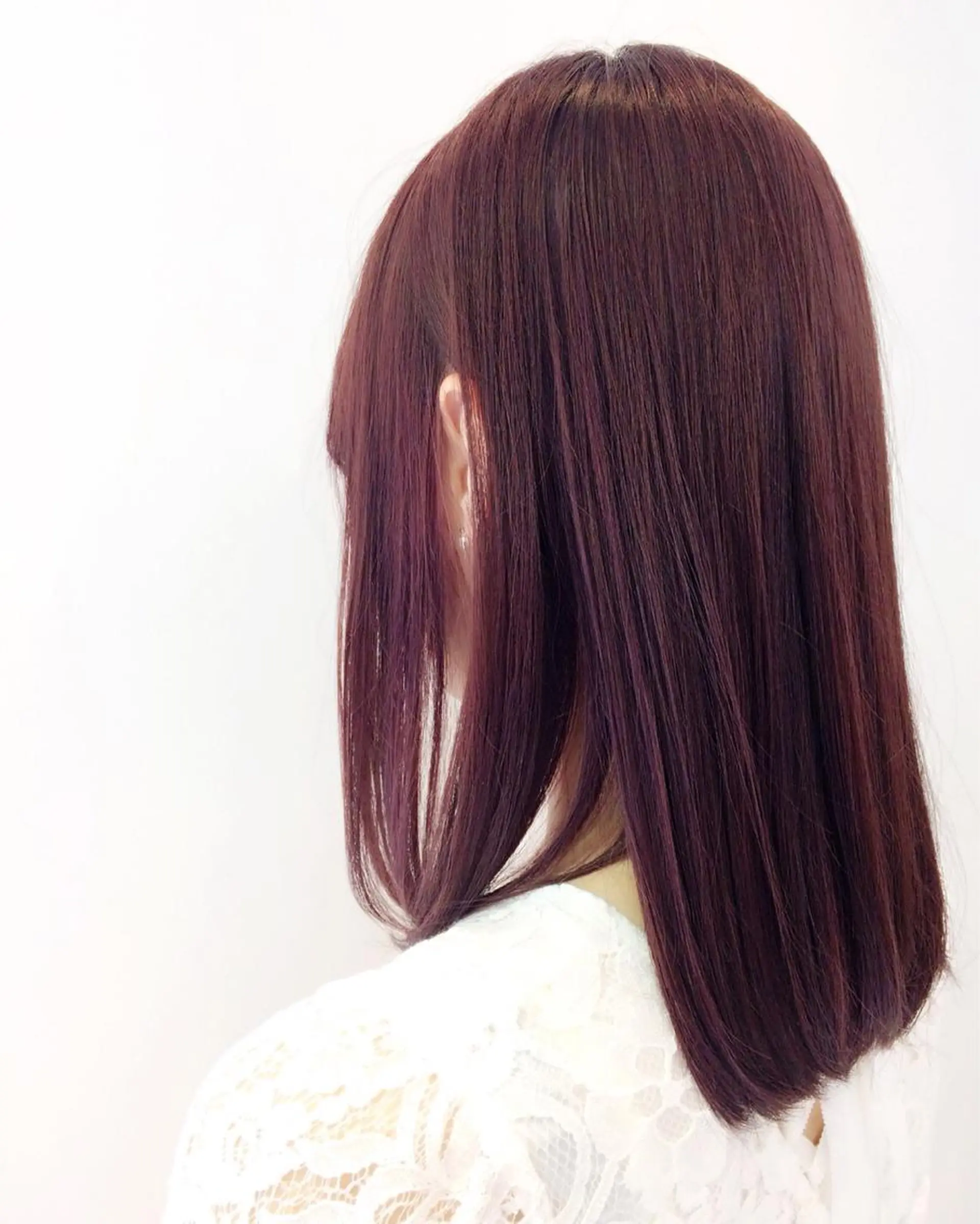 ロング カラー ブラウンカラー ピンクカラー ピンクブラウン Uni.(ユニ)所属・渡邊 唯のヘアスタイル