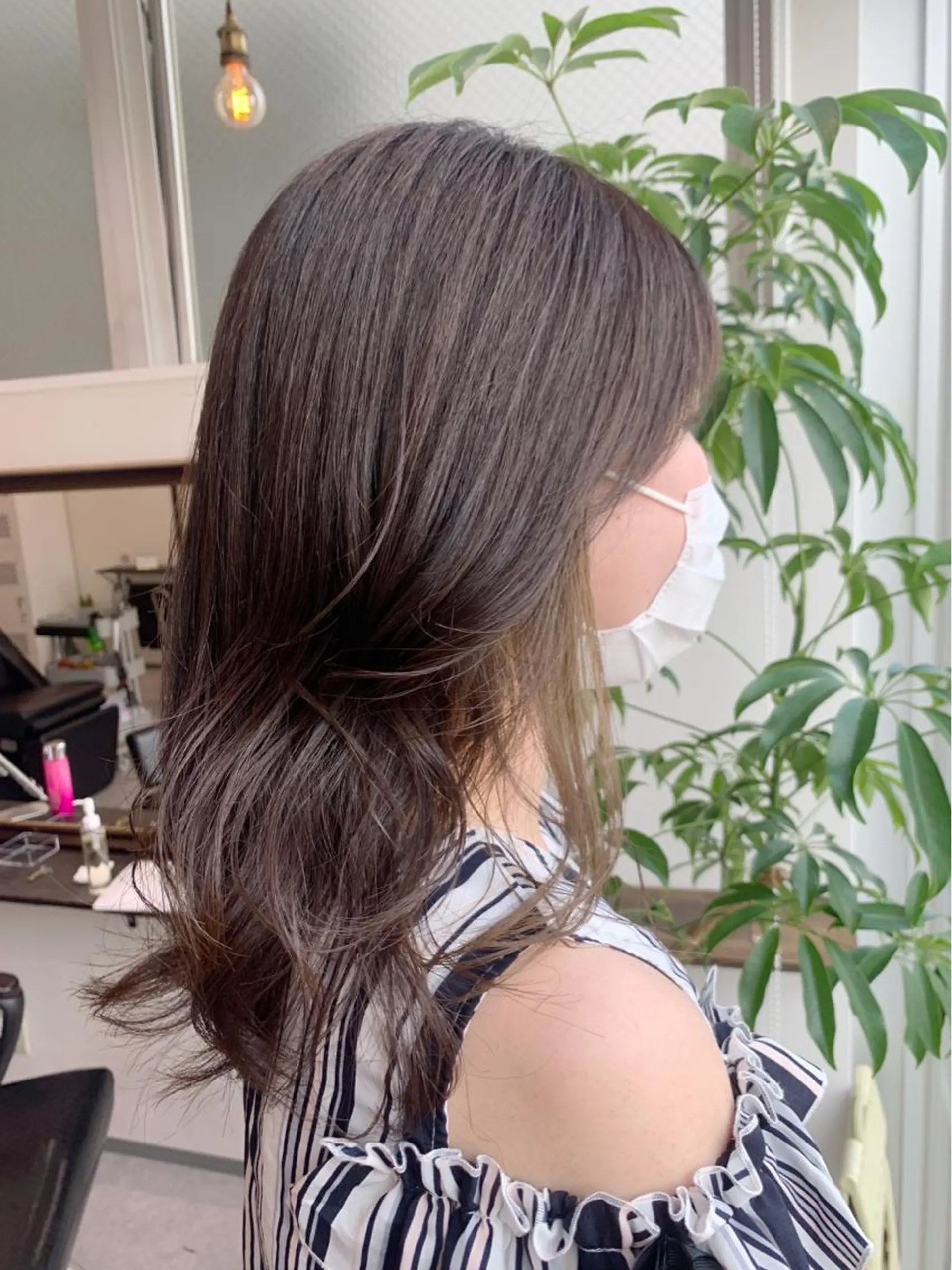 ロング カラー グレージュ イルミナカラー ラベンダーカラー ラベンダーグレージュ ラベンダーグレー 酸熱トリートメント/ 髪質改善🌟玉井香奈のヘアスタイル