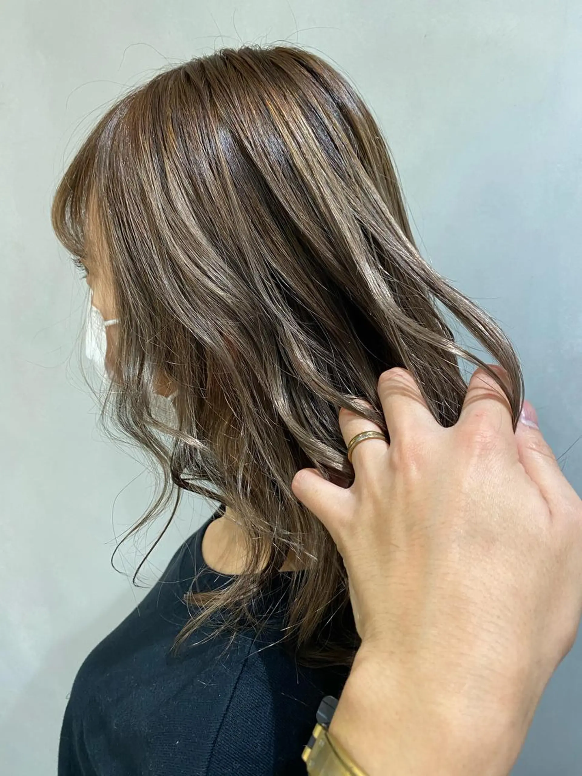 ロング カラー カット ヘアカラー 渡辺　亮/ ハイライト/髪質改善のヘアスタイル