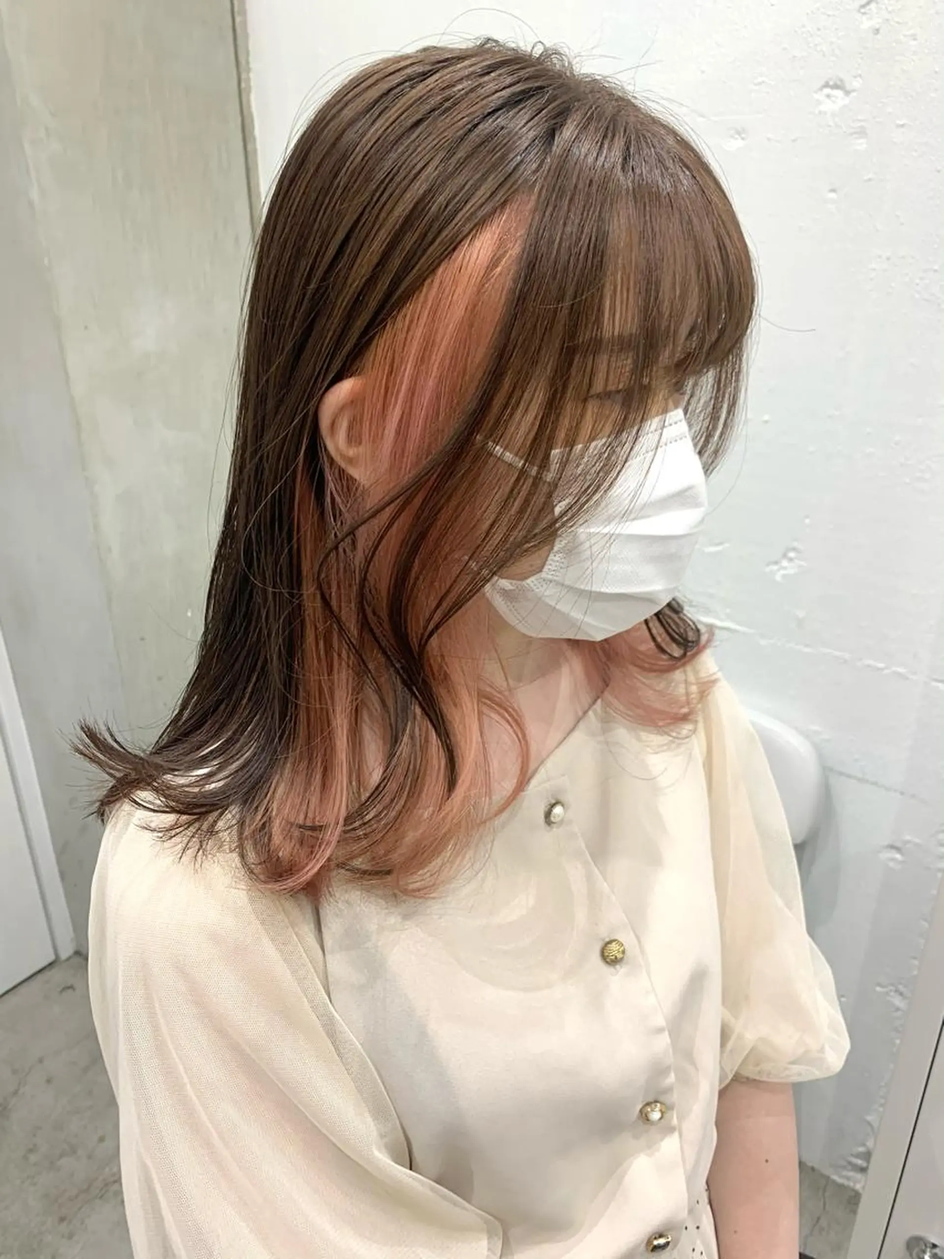 ミディアム カラー ヘアアレンジ ニュアンスハイトーン 🌙サイダサキのヘアスタイル