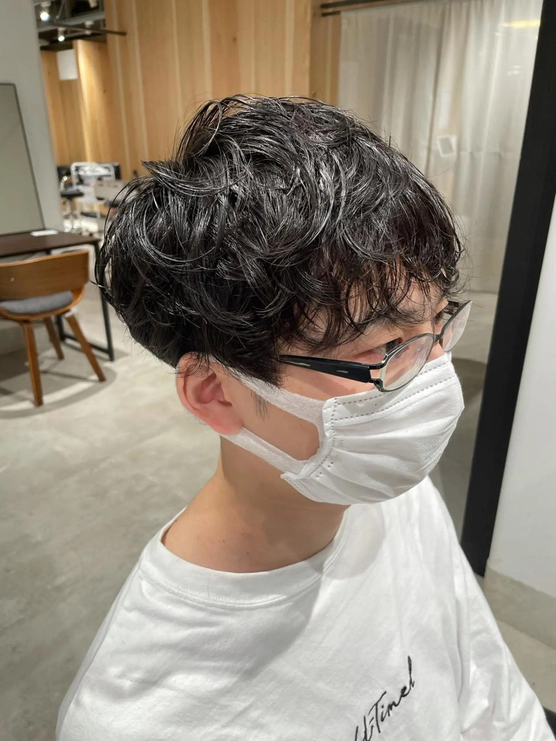 ショート カラー パーマ ヘアアレンジ メンズ パーソナルカラー合わ せたカラー🤍なつみのヘアスタイル