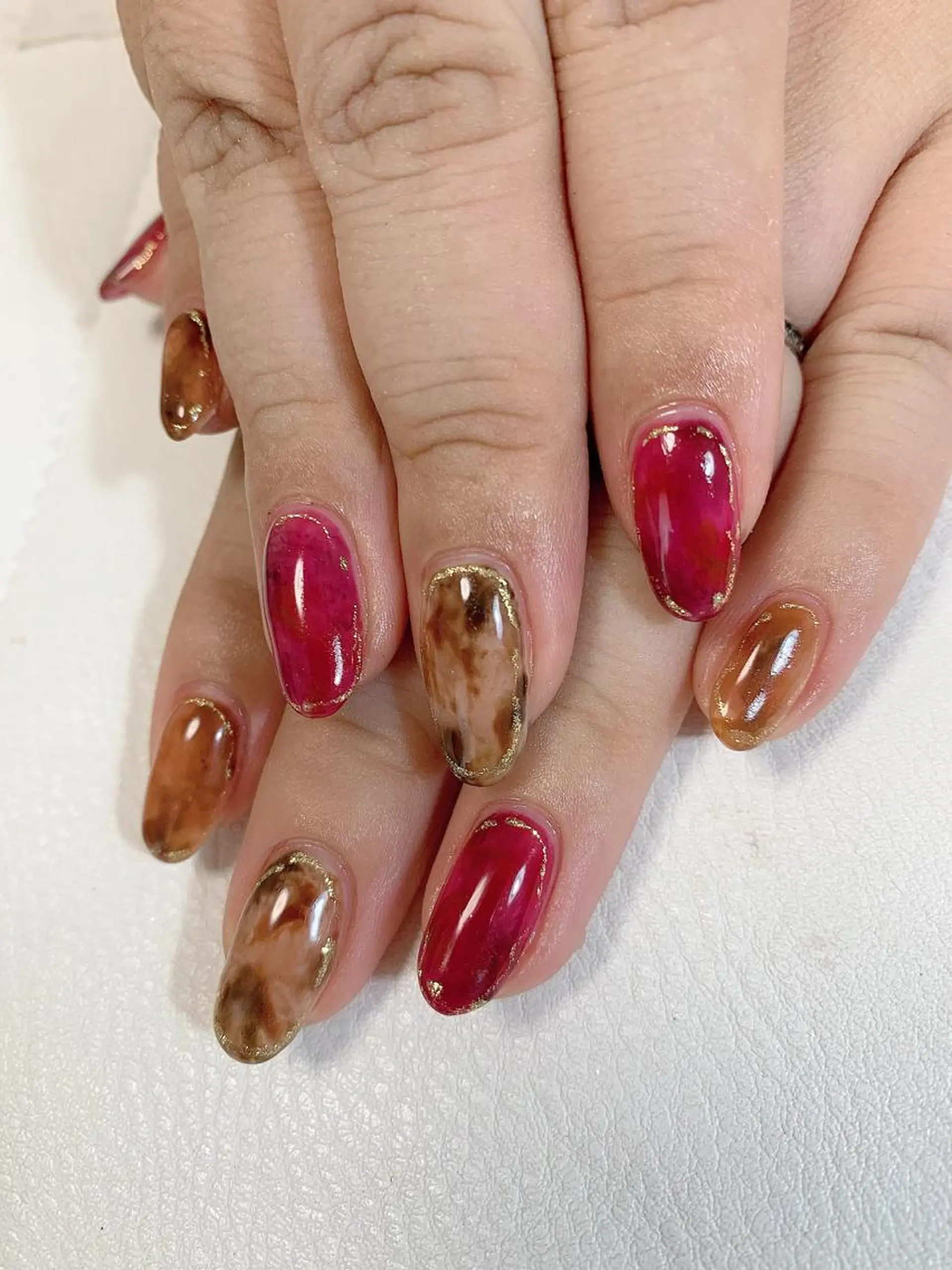 セミロング ネイル ハンドネイル nailアクイール morishitaのネイルデザイン