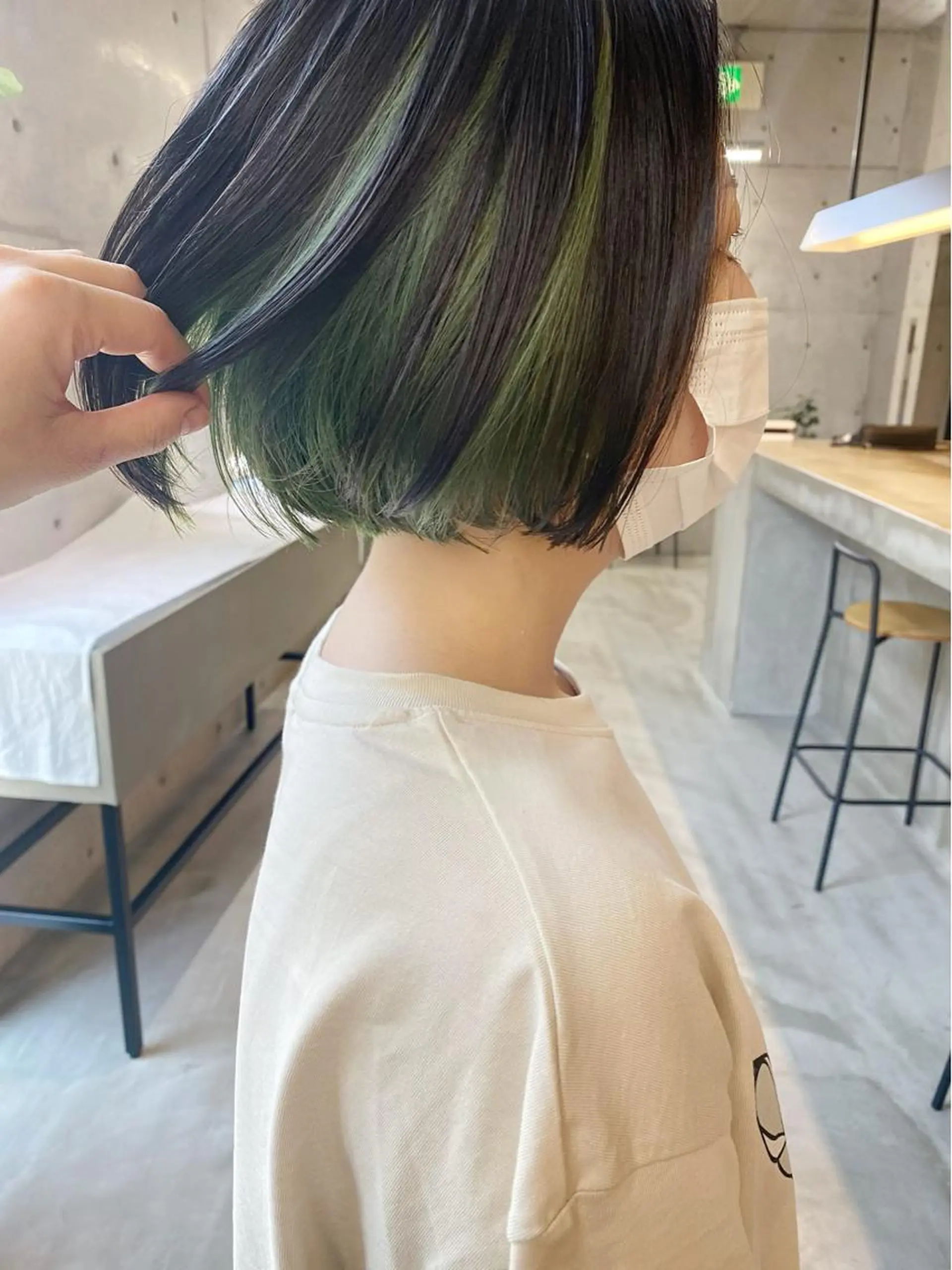 ミディアム カラー ヘアアレンジ インナーカラー son hair HIROEのヘアスタイル