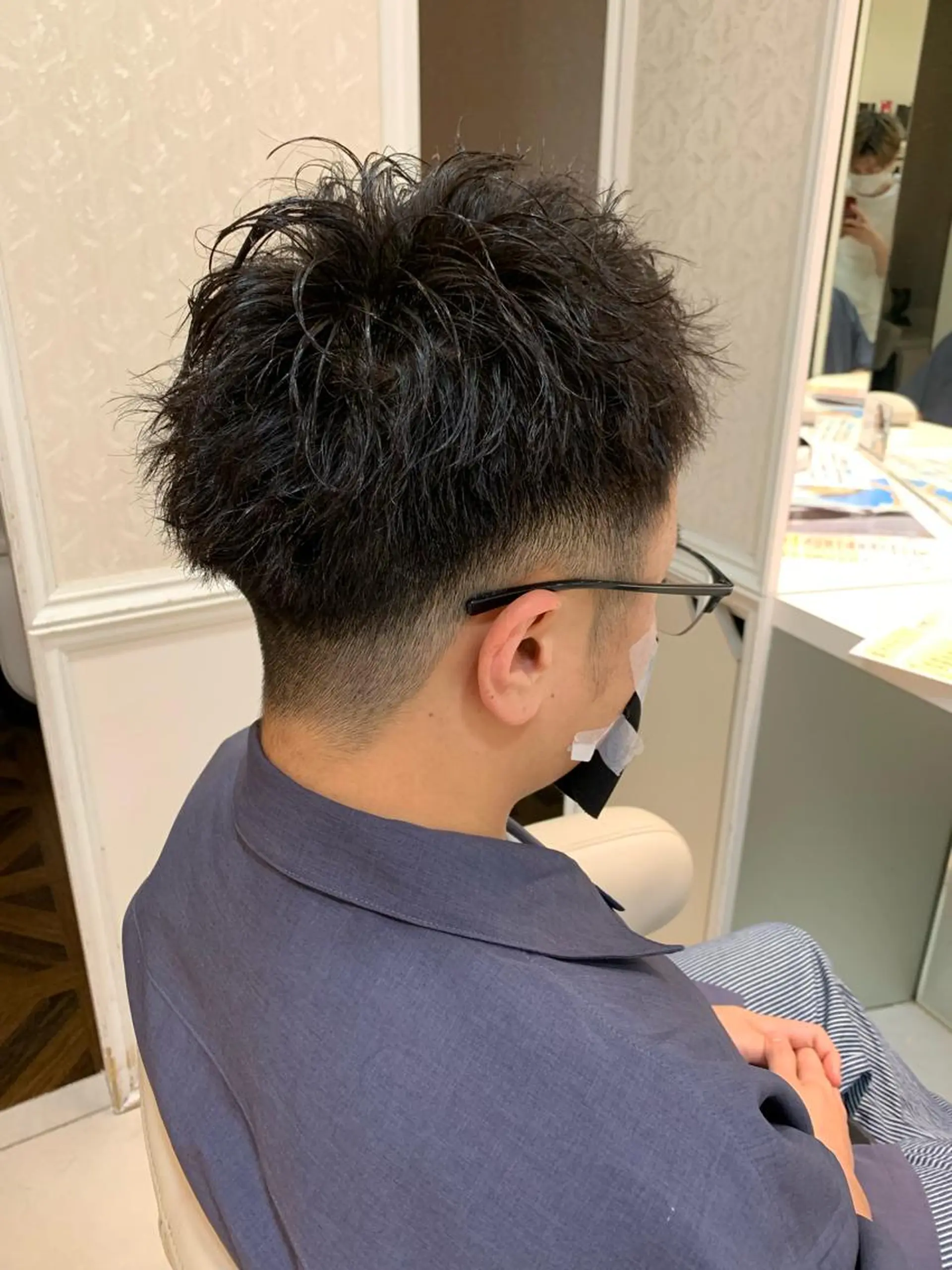 ショート メンズ メンズパーマ 毛流れが作れる 縮毛矯正/渡部純生のヘアスタイル