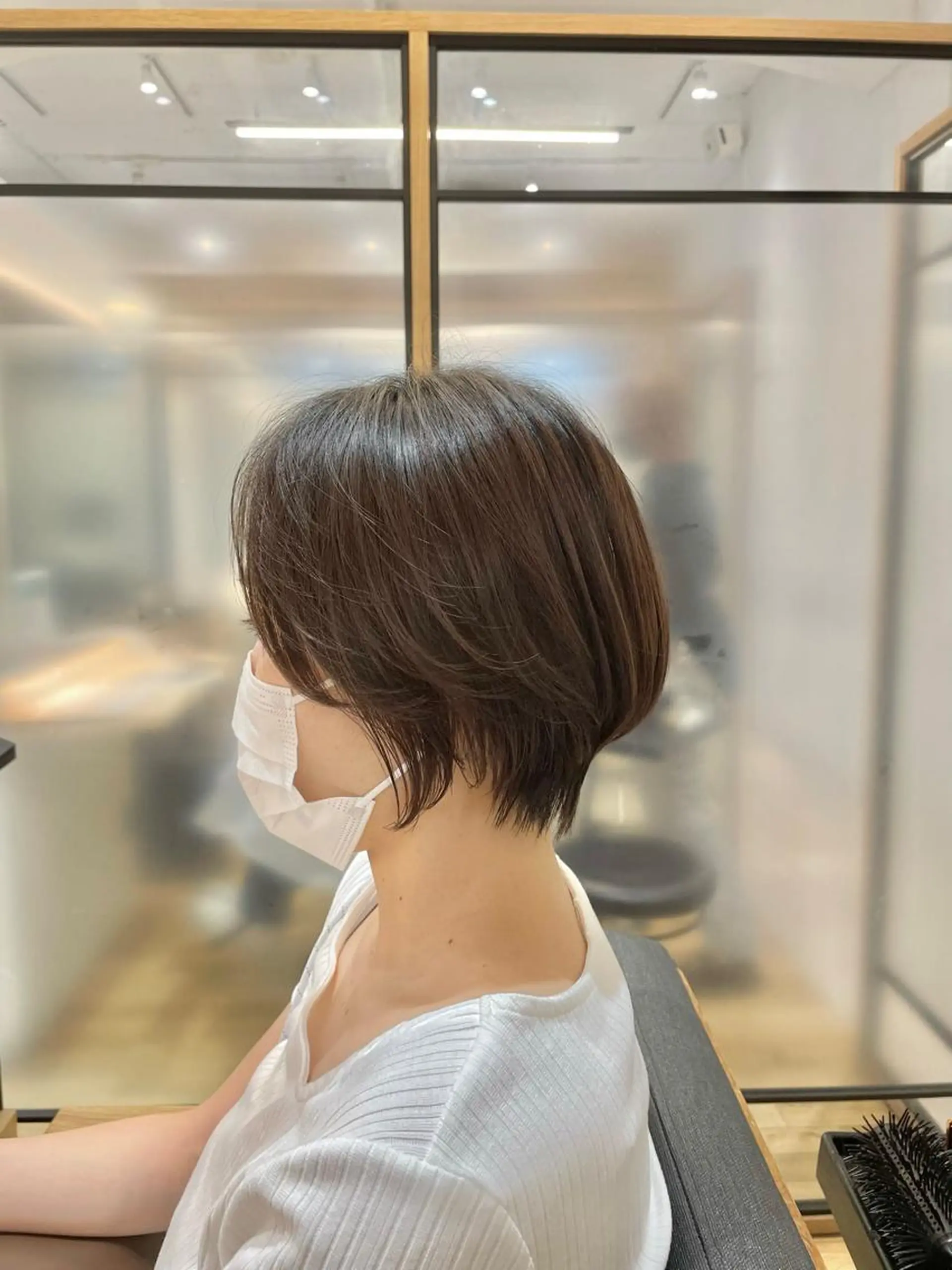 ショート ショートボブ 丸みショート ボブ ハイライト 髪質改善 カット ヘアカラー トリートメント シノハラ ガクト ショート/白髪ぼかしのヘアスタイル