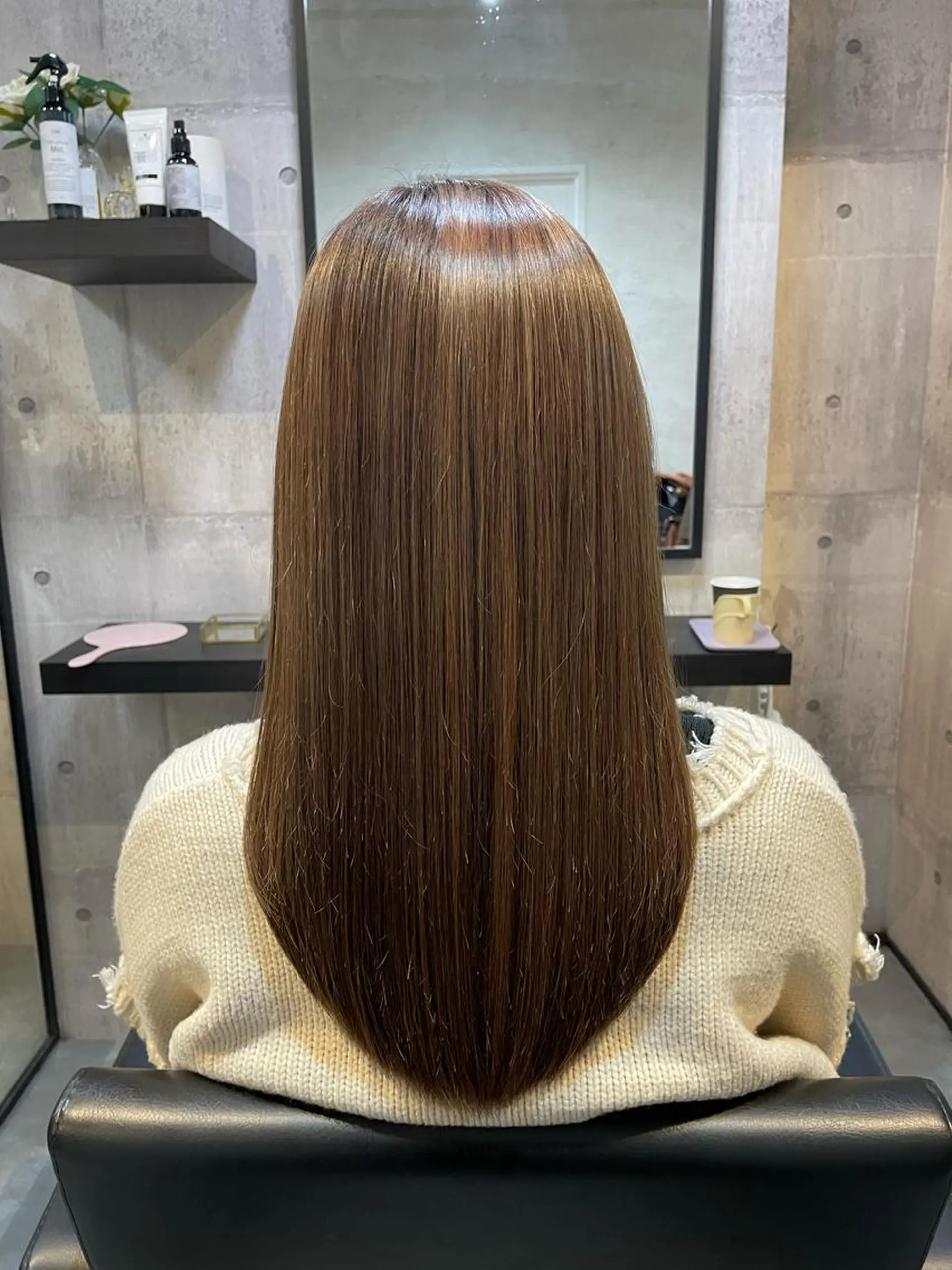 ロング カラー カット ヘアカラー トリートメント 👑髪質改善カラー 中垣斗希のヘアスタイル