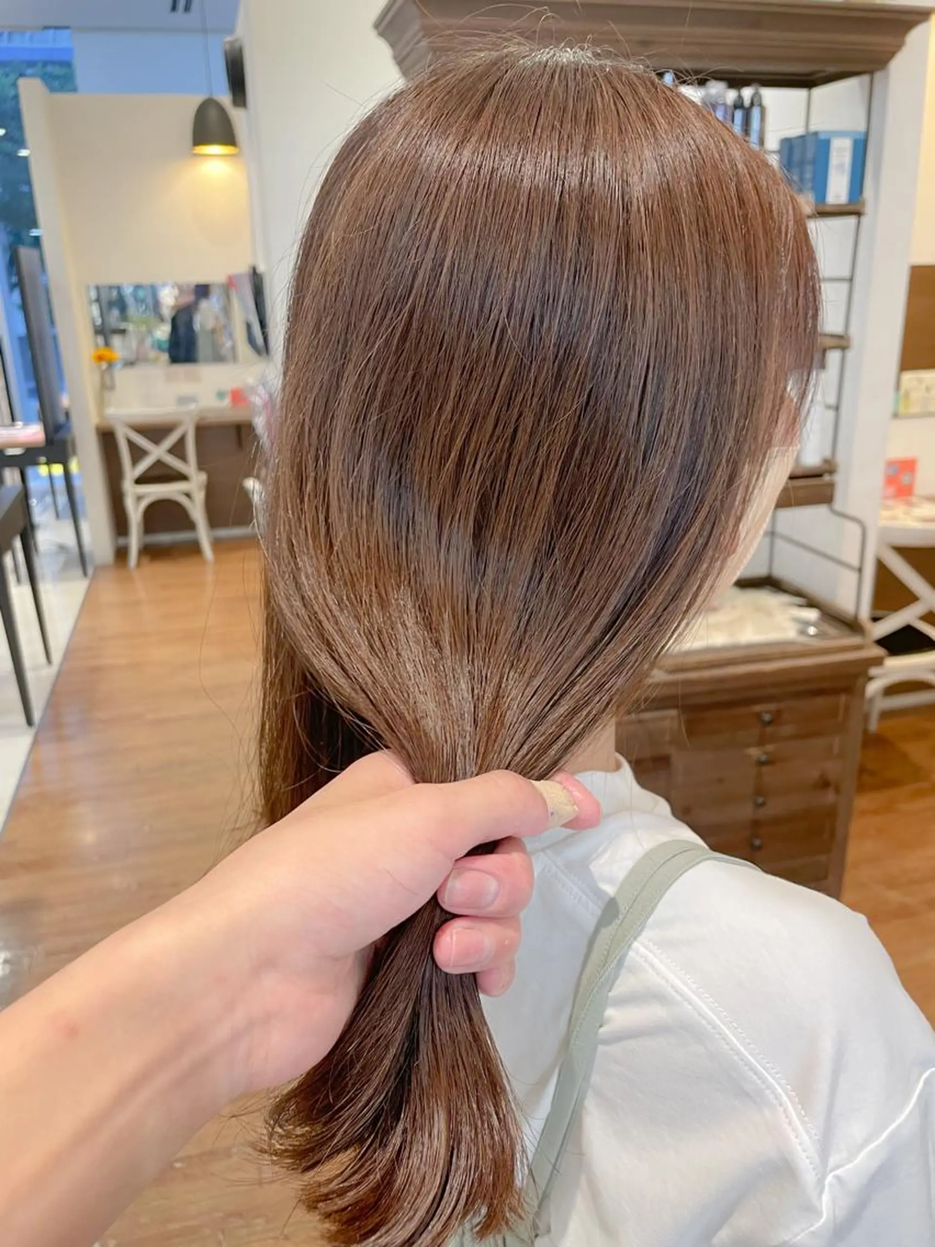 セミロング カラー ブリーチ ブリーチなしカラー カット ヘアカラー 髪質改善/ブリーチ 田代 龍我のヘアスタイル