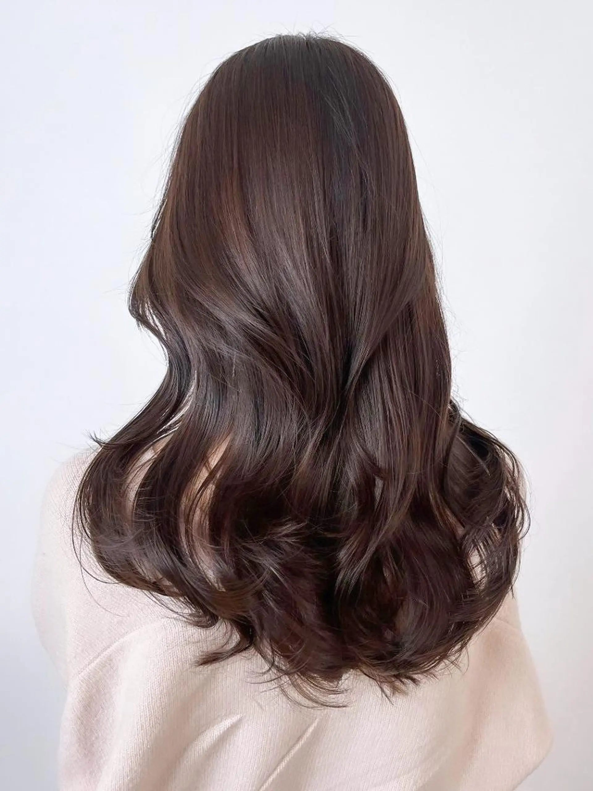 カラー セミロング ベージュカラー くびれヘア レイヤーカット カット ヘアカラー トリートメント ITbyALBUM 中野店のヘアスタイル