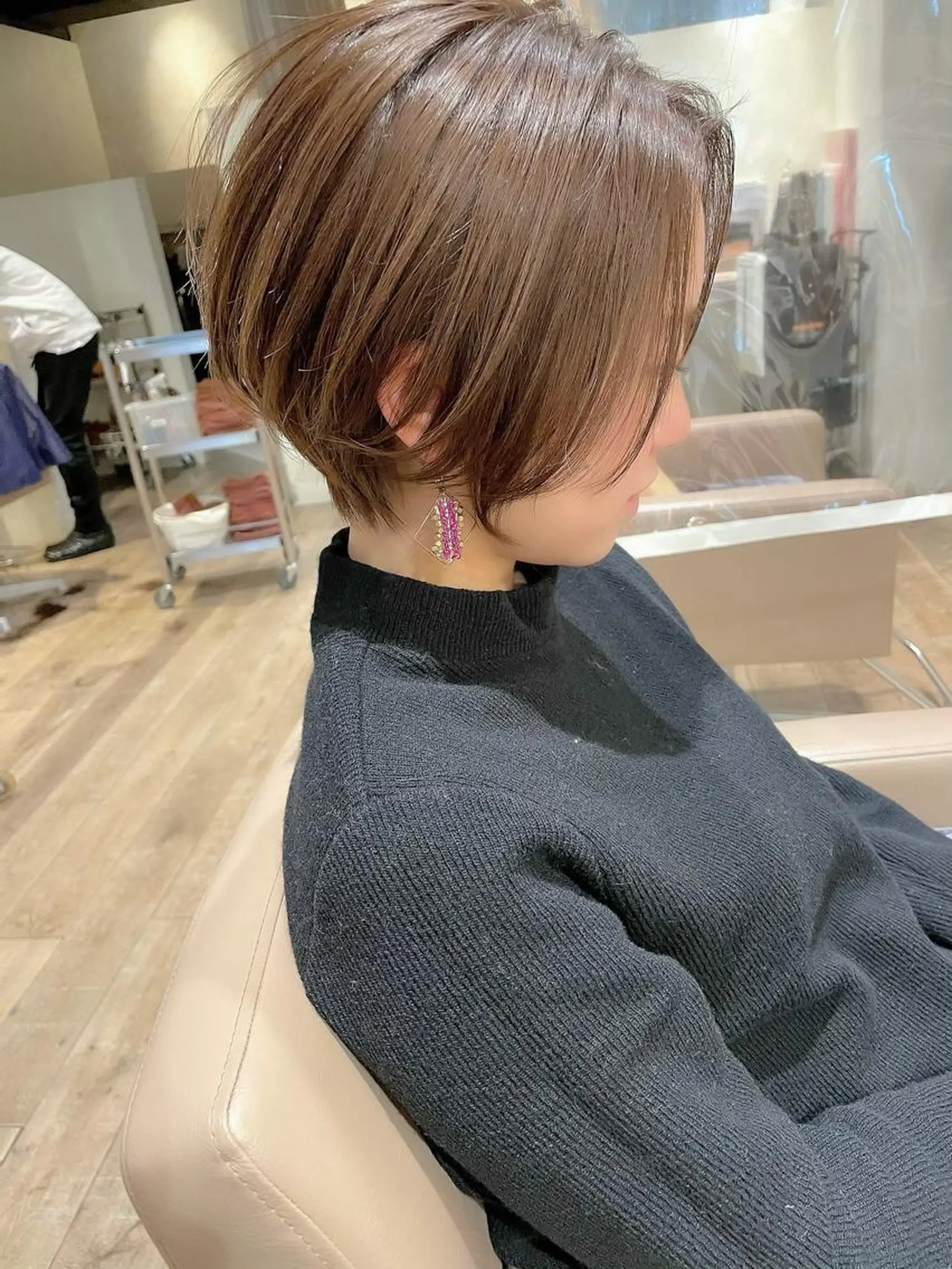 ショート ショート ボブ 梅田 木戸健人のヘアスタイル