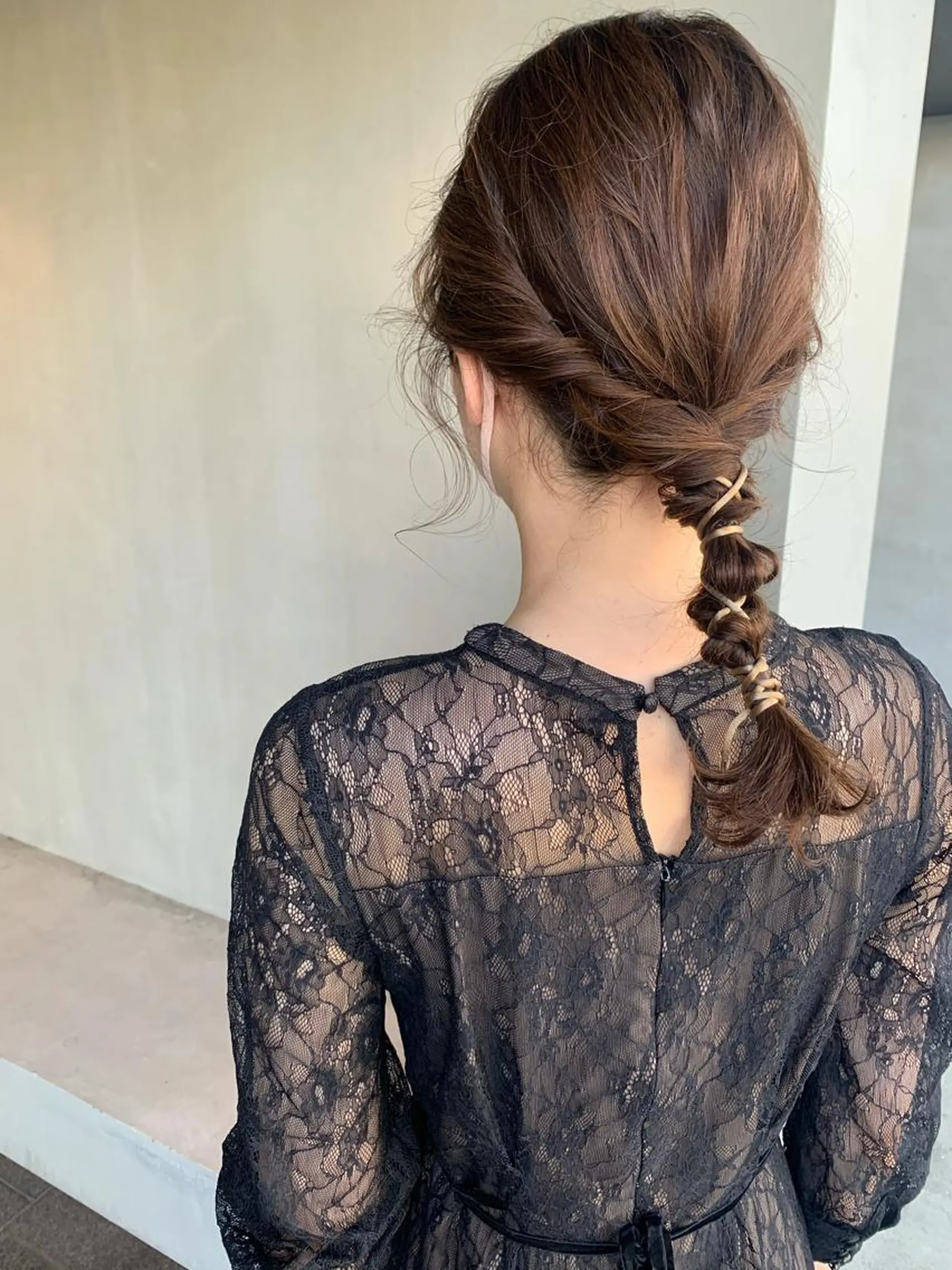 セミロング ヘアアレンジ ヘアセット ブリーチ/アレンジ 天満/chihiroのヘアスタイル