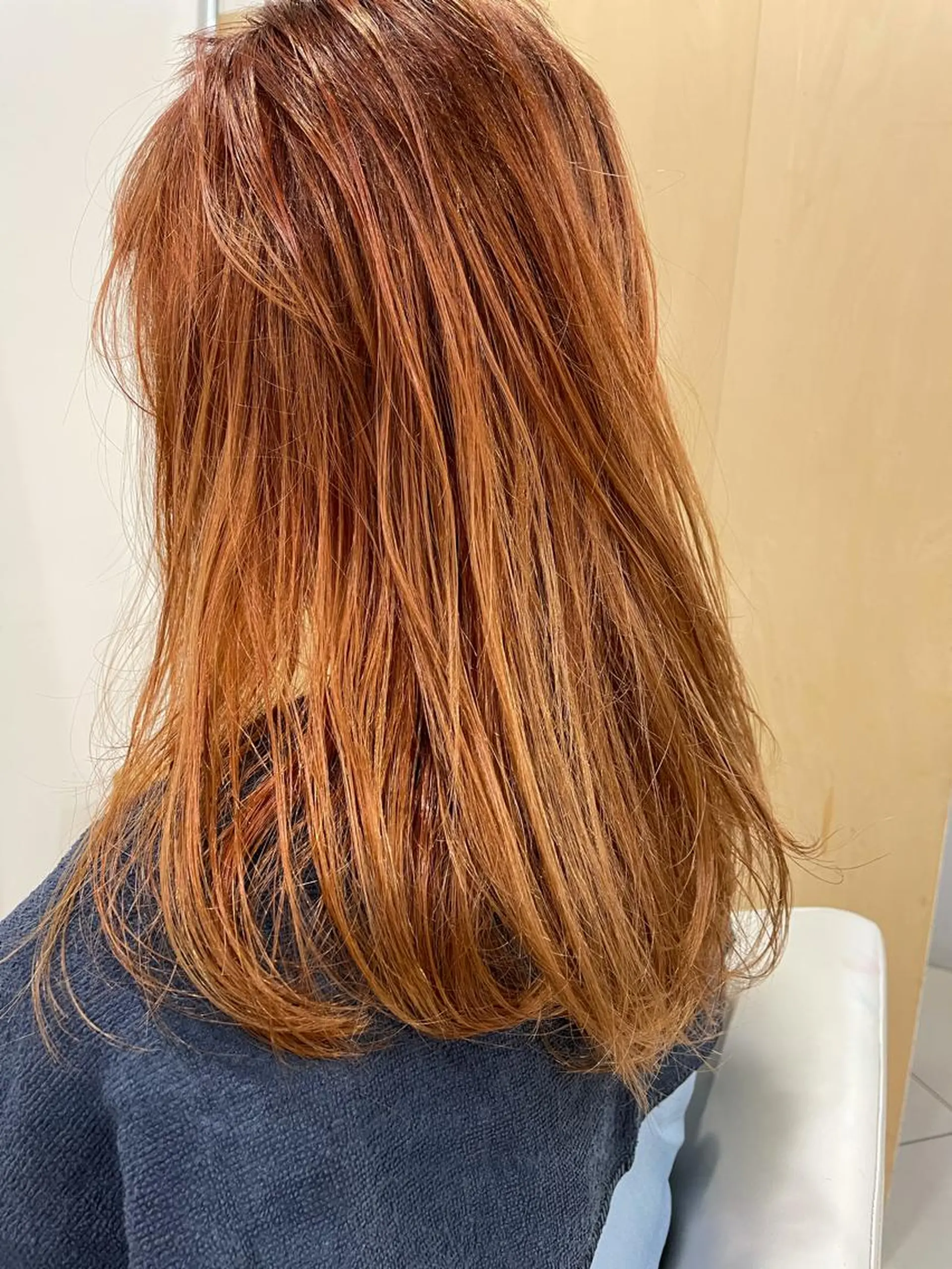 カラー ブリーチ ブリーチなしカラー オレンジ 吉田一輝 外国人パーマのヘアスタイル