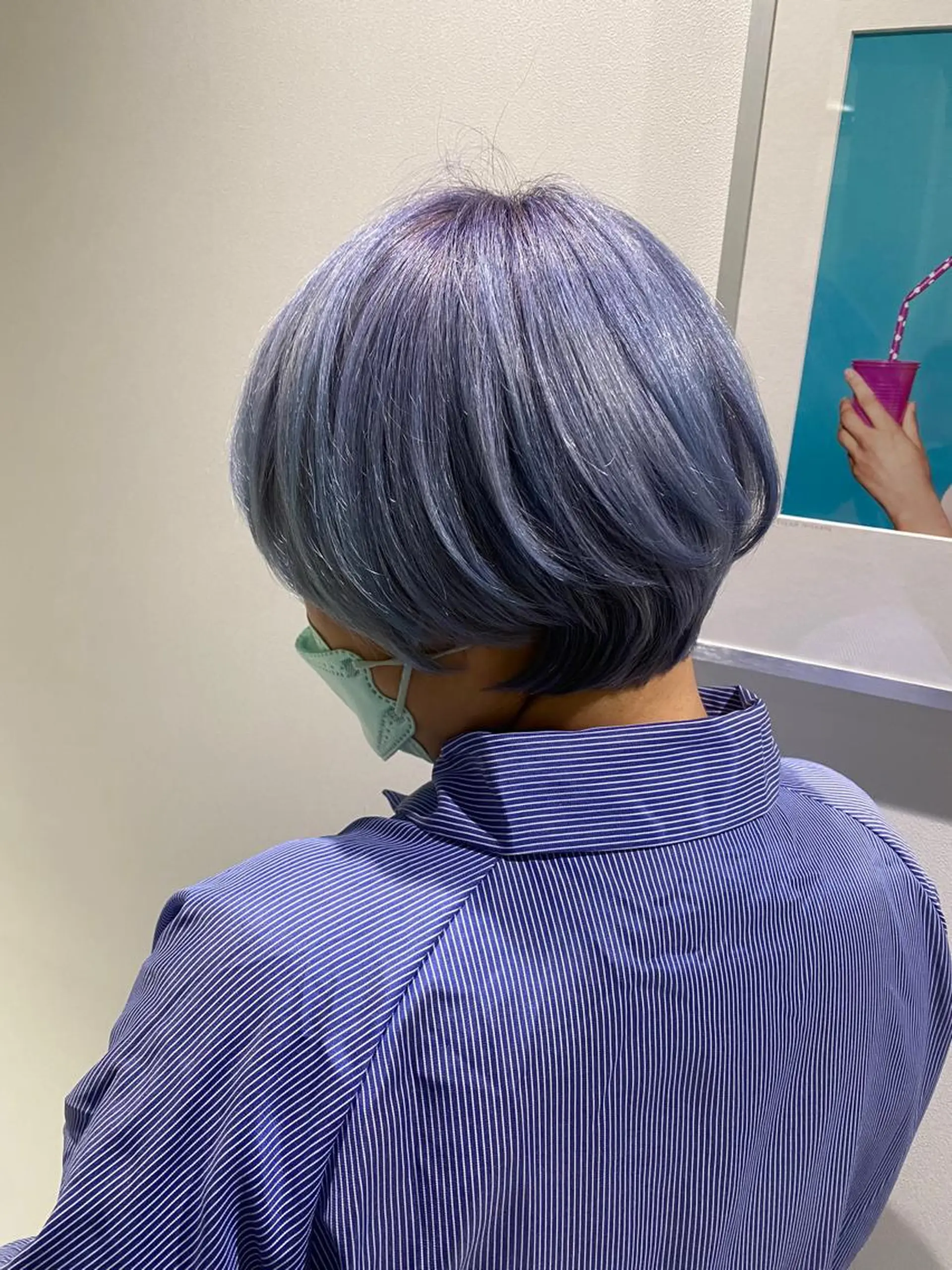 ショート カラー ブルーカラー ブルーパープル パープルカラー MUK ムクのヘアスタイル