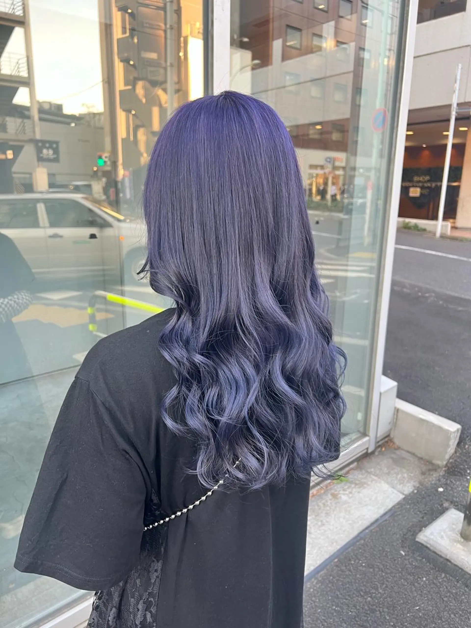 セミロング カラー ワインレッド 🍒KAHOのヘアスタイル