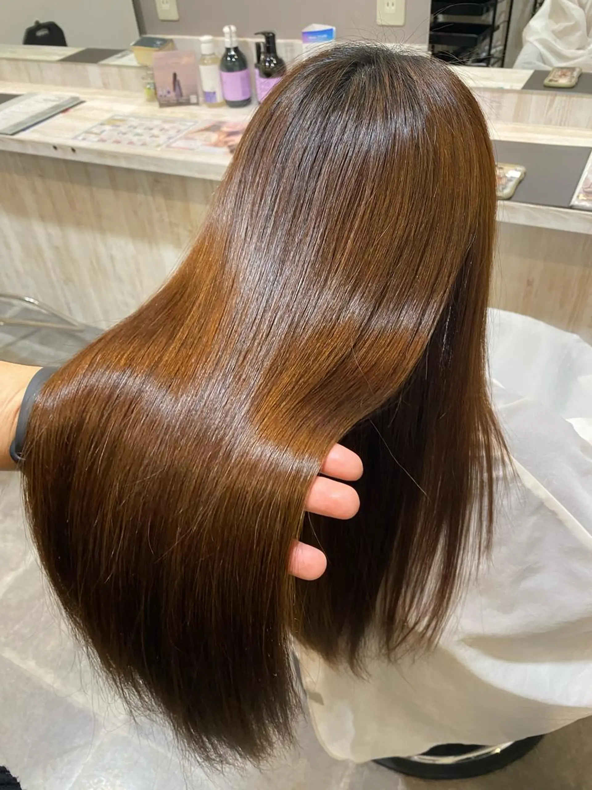 ロング カット 縮毛矯正 北林 佳乃のヘアスタイル
