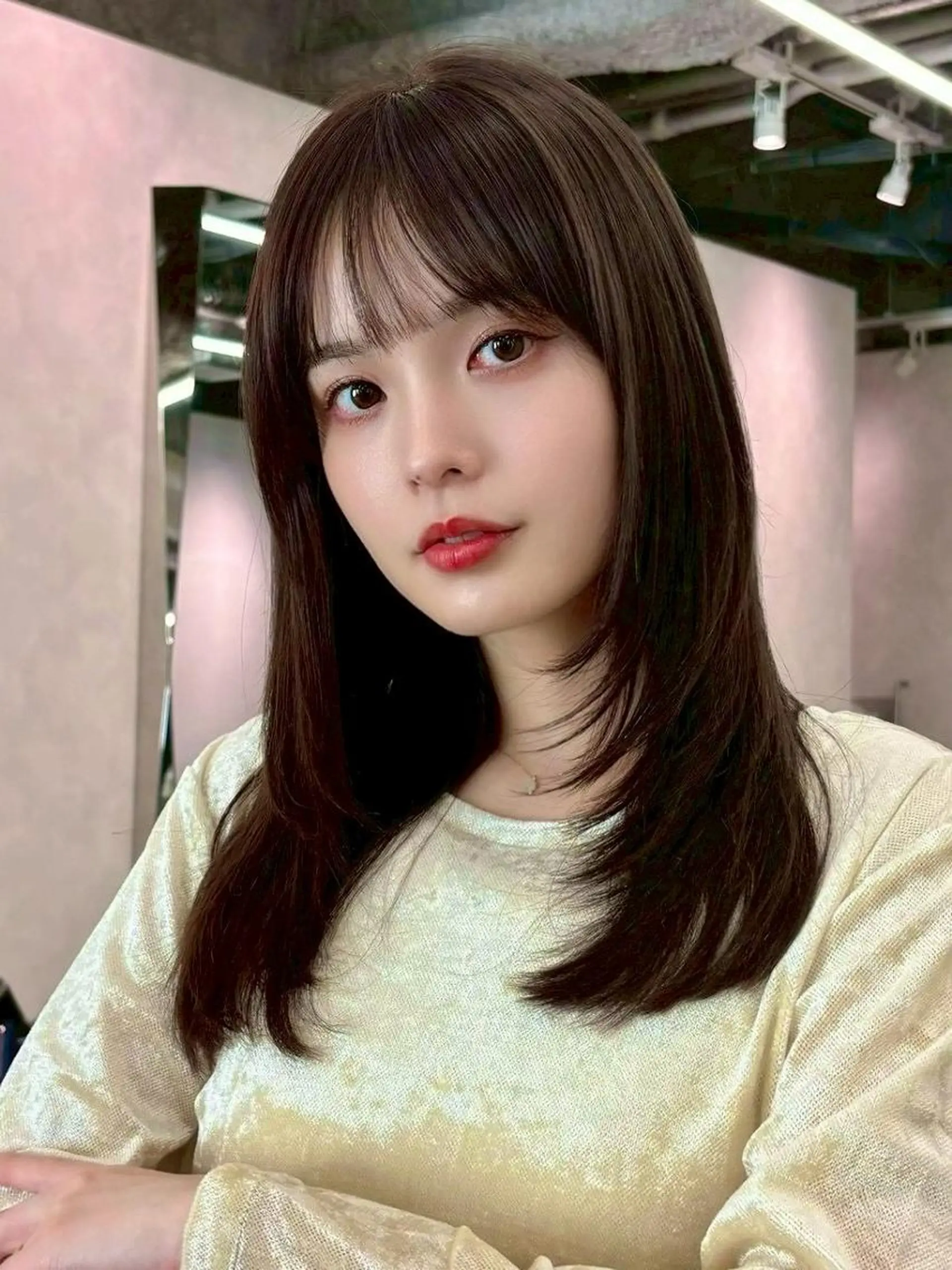 セミロング カット ヘアカラー トリートメント Farbe🤍 新築new Openのヘアスタイル