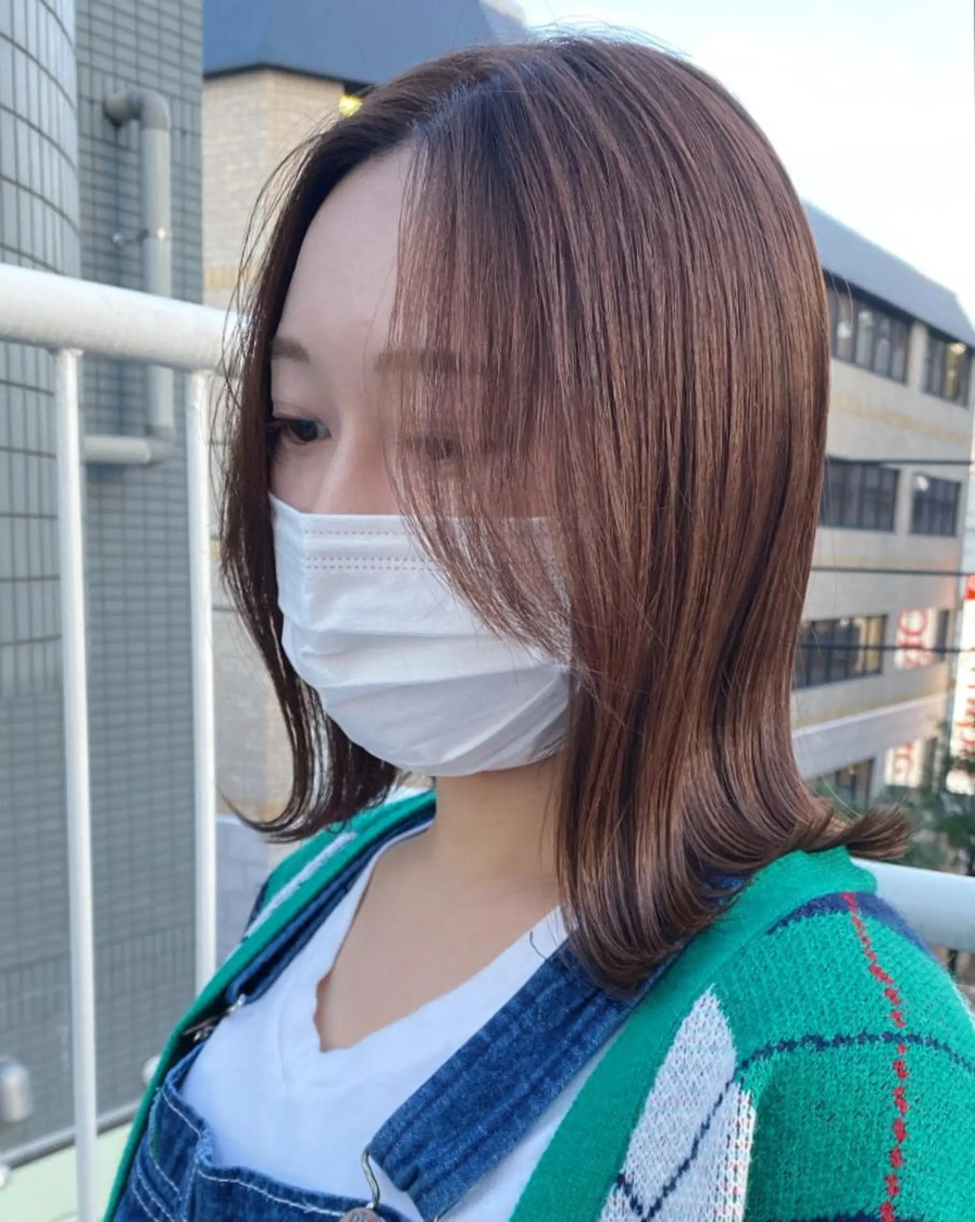 ミディアム カラー ベージュカラー ラベンダーカラー ラベンダーベージュ ヘアカラー 【＆ koenji】 yukaのヘアスタイル